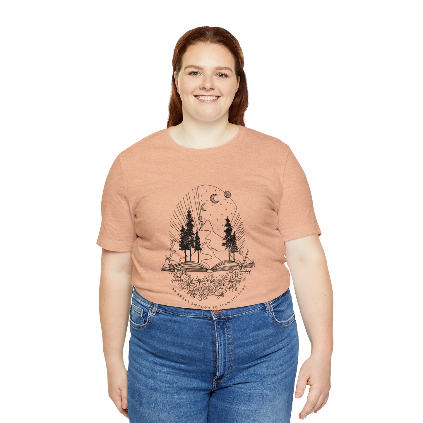 'BE BRAVE ENOUGH TO TURN THE PAGE' WOMENS T-SHIRT