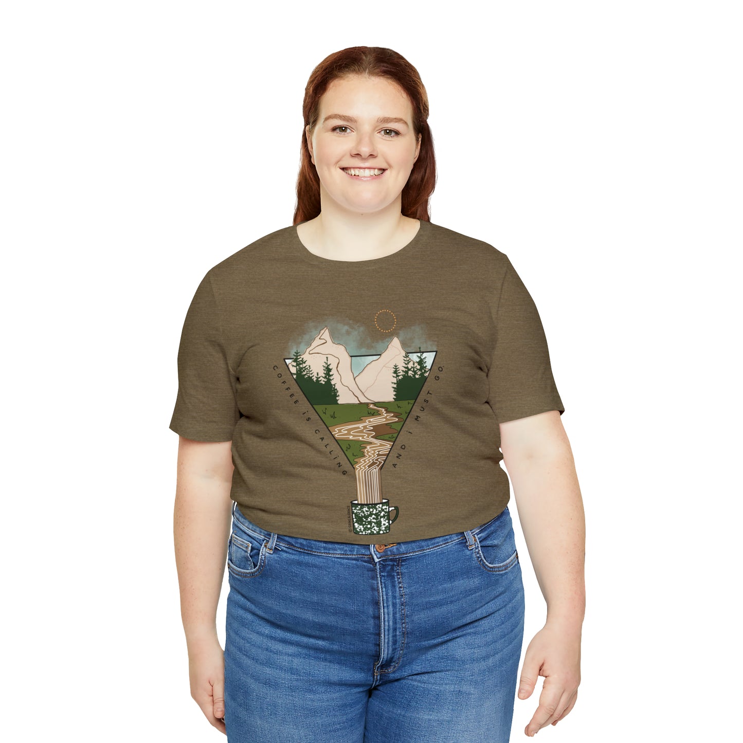 'COFFEE IS CALLING AND I MUST GO' UNISEX T-SHIRT | FULL COLOR