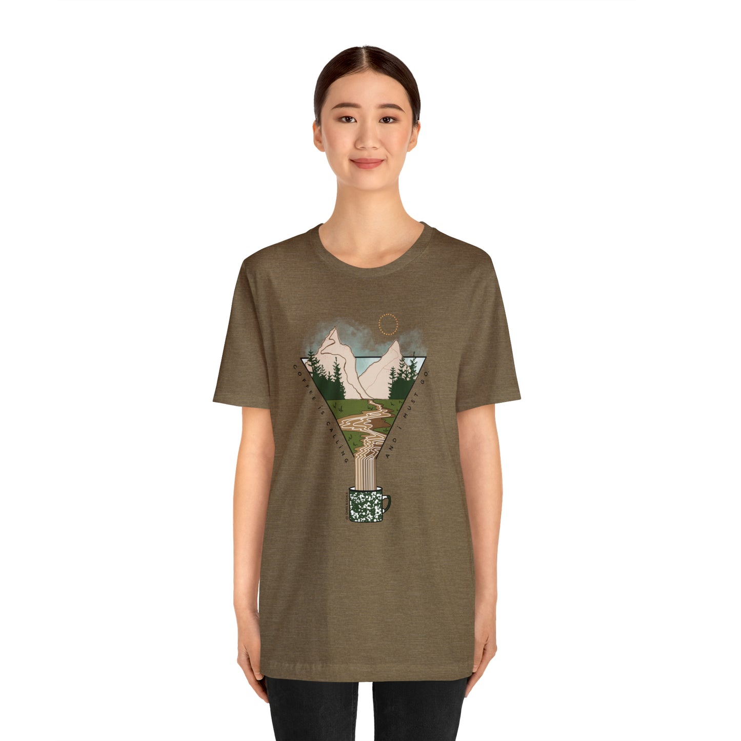 'COFFEE IS CALLING AND I MUST GO' UNISEX T-SHIRT | FULL COLOR