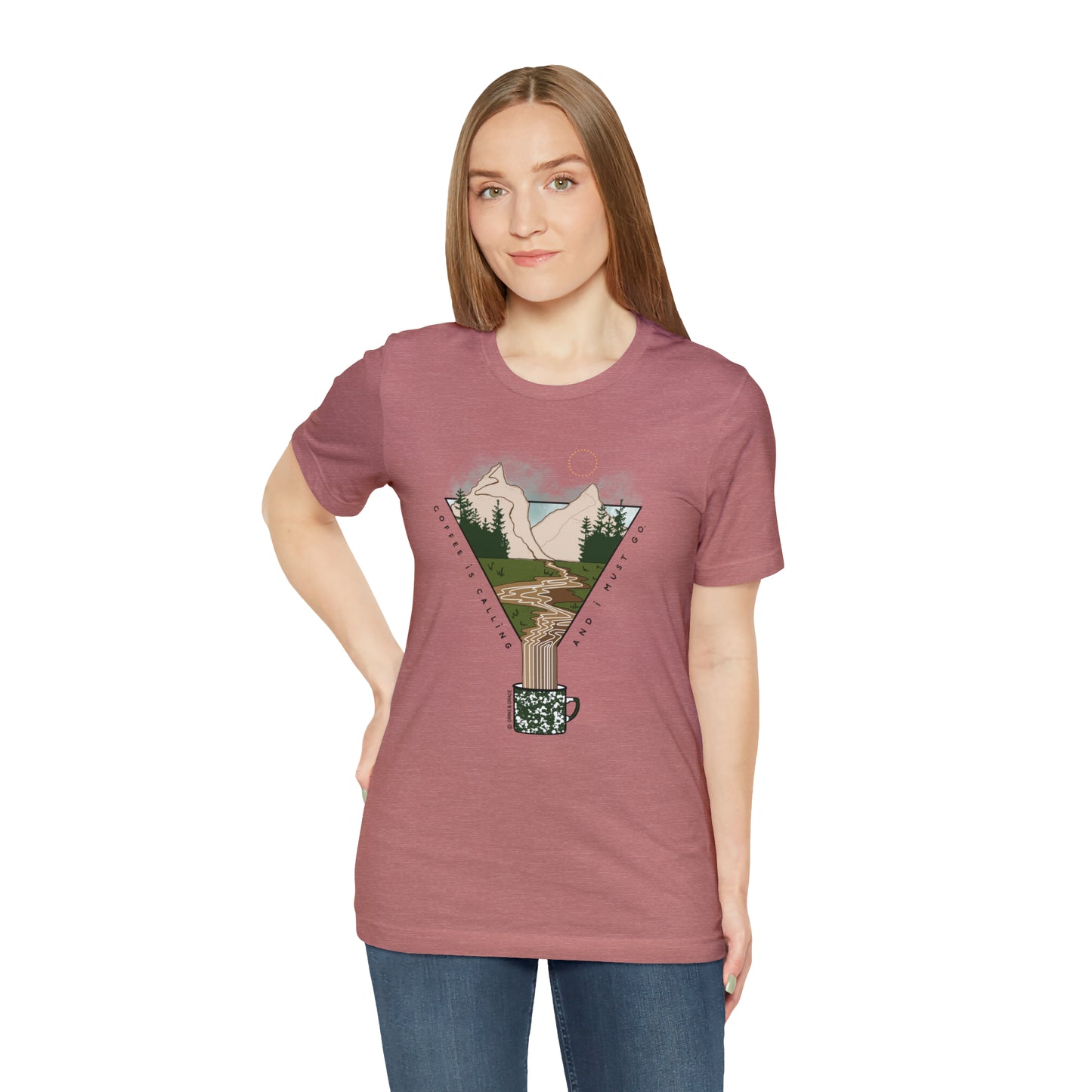 'COFFEE IS CALLING AND I MUST GO' UNISEX T-SHIRT | FULL COLOR
