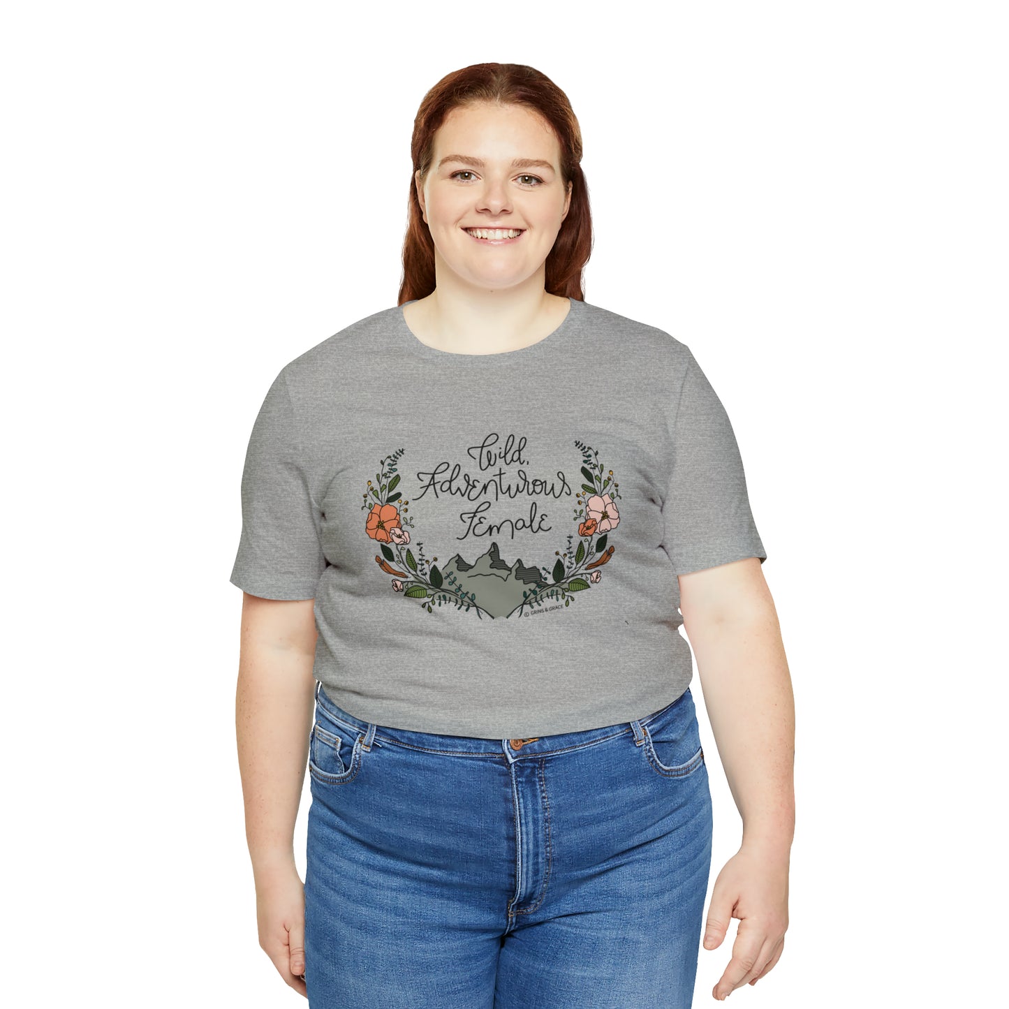 'WILD ADVENTUROUS FEMALE' WOMENS T-SHIRT | FULL COLOR INK