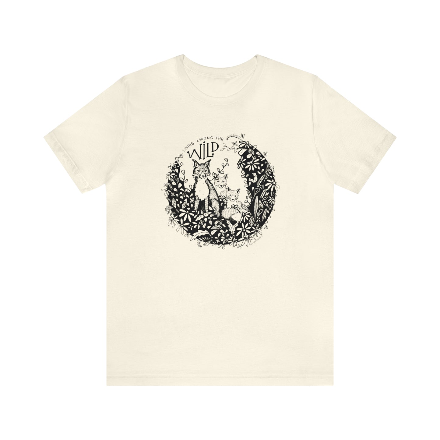 'LIVING AMONG THE WILD' MAMA FOX MOM T-SHIRT
