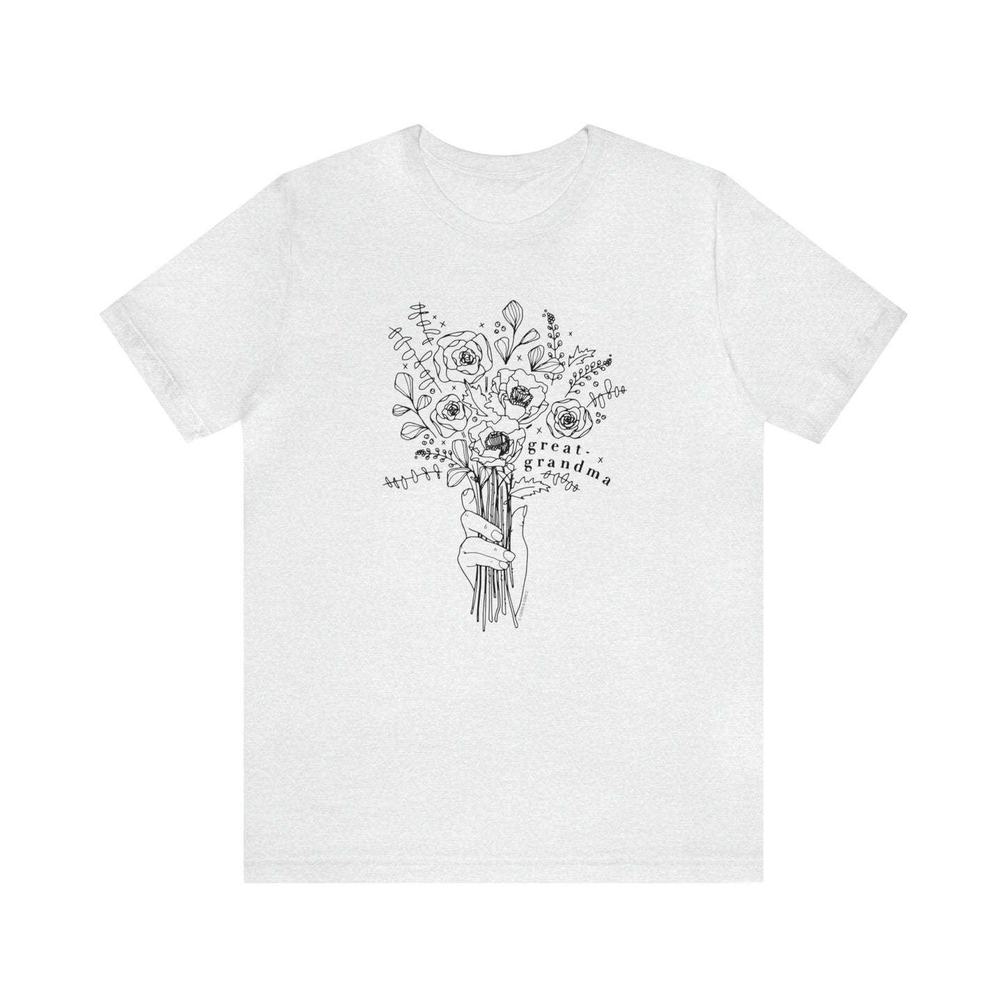 'GREAT-GRANDMA: PICKING WILD FLOWERS' GREAT-GRANDMA T-SHIRT