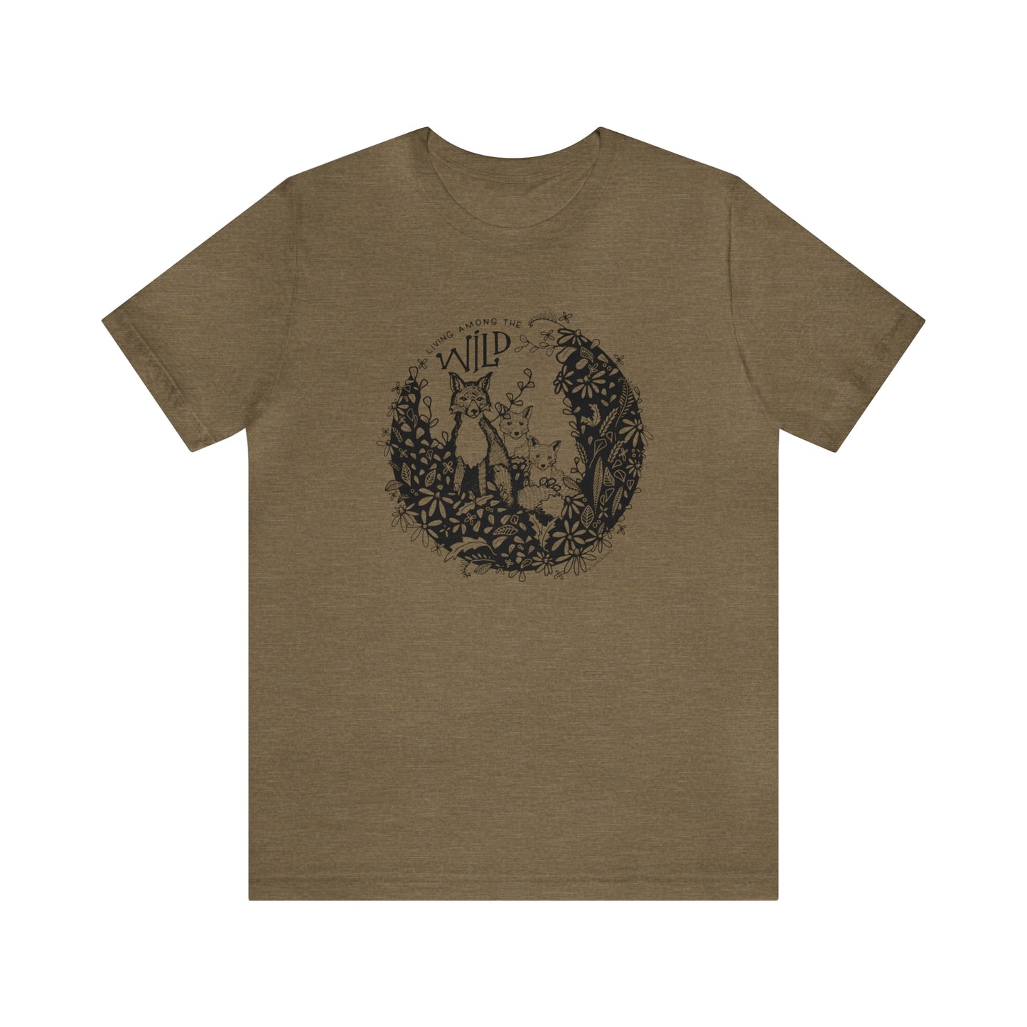 'LIVING AMONG THE WILD' MAMA FOX MOM T-SHIRT