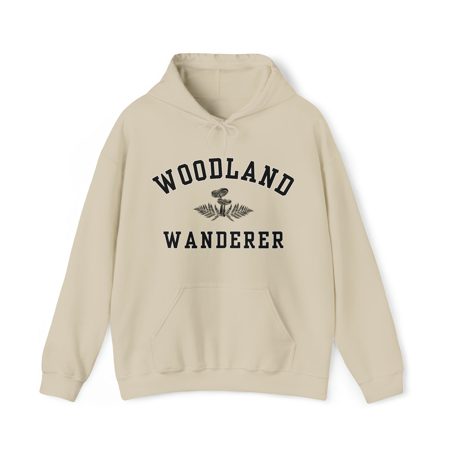 'WOODLAND WANDERER' WOMENS HOODIE | BLACK & WHITE