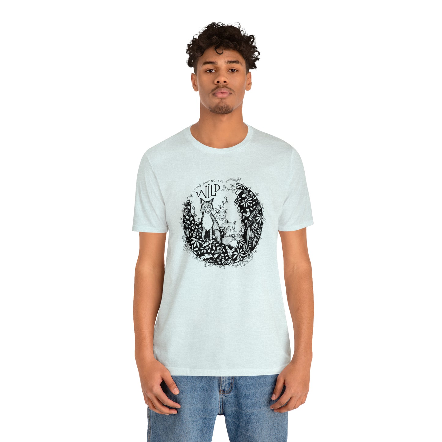 'LIVING AMONG THE WILD' MAMA FOX MOM T-SHIRT
