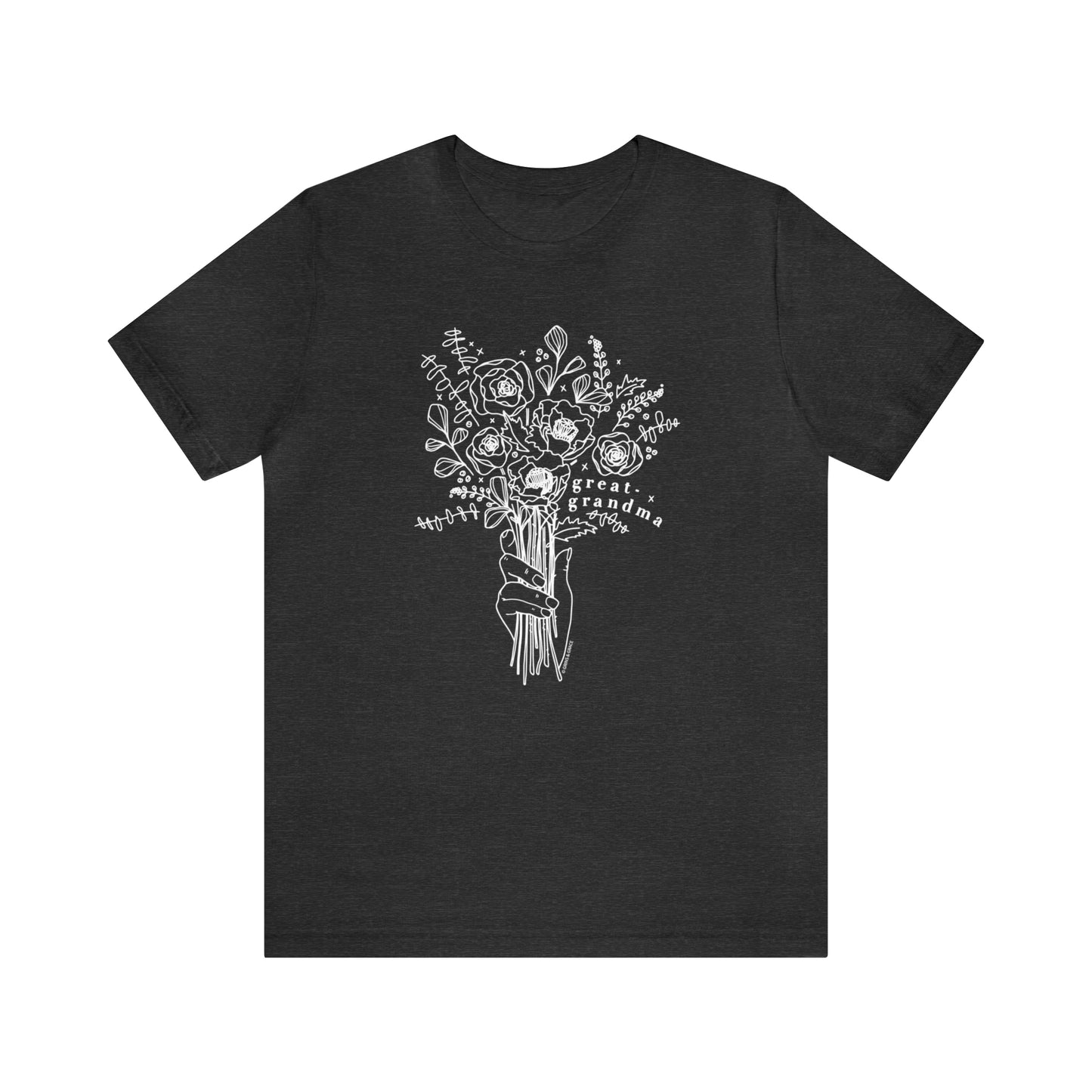 'GREAT-GRANDMA: PICKING WILD FLOWERS' GREAT-GRANDMA T-SHIRT
