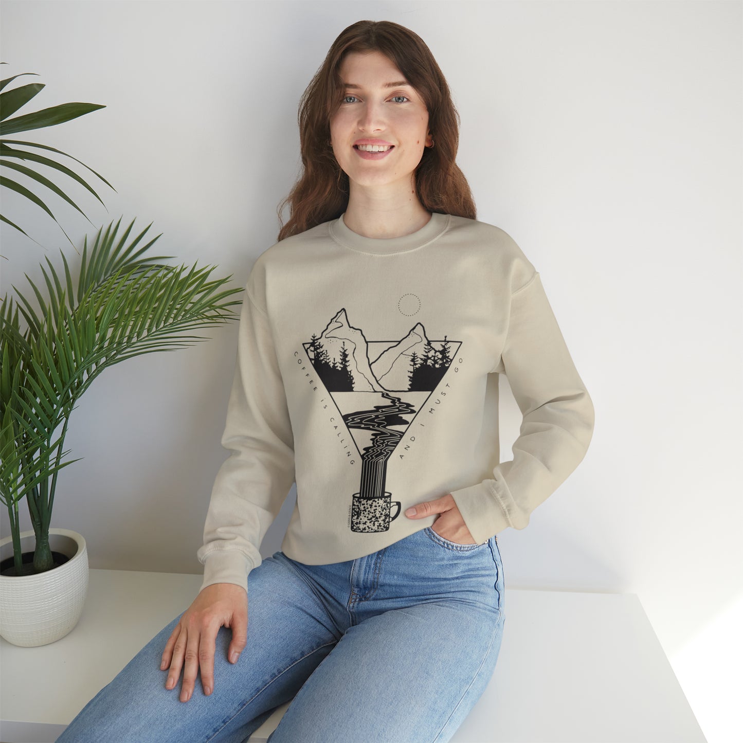 'COFFEE IS CALLING' UNISEX SWEATSHIRT