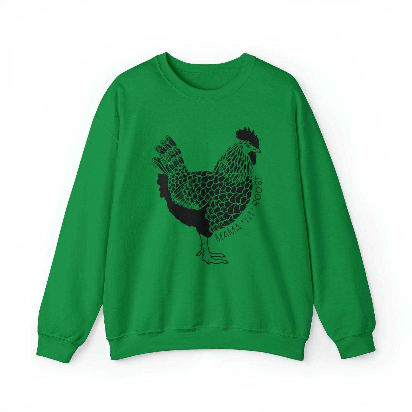 'MAMA RULES THE ROOST' WOMENS CHICKEN SWEATSHIRT