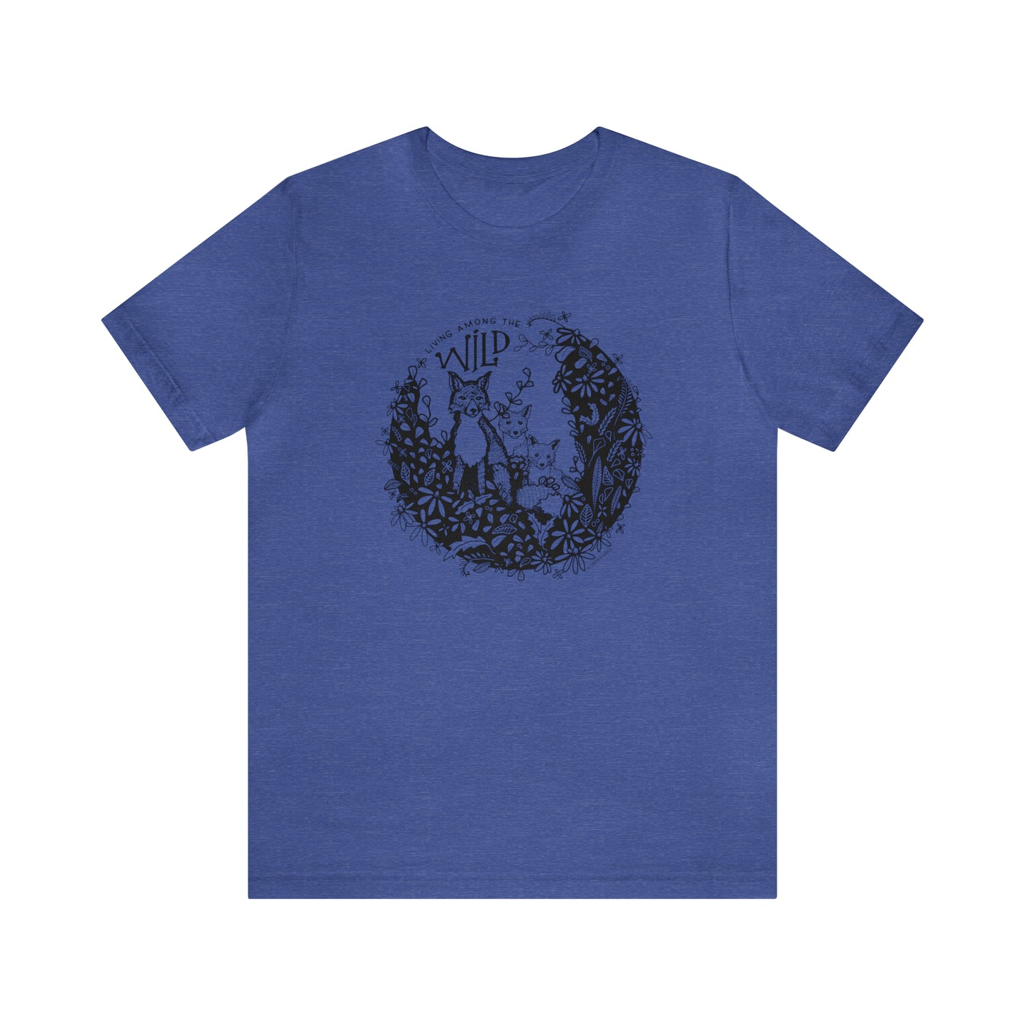 'LIVING AMONG THE WILD' MAMA FOX MOM T-SHIRT