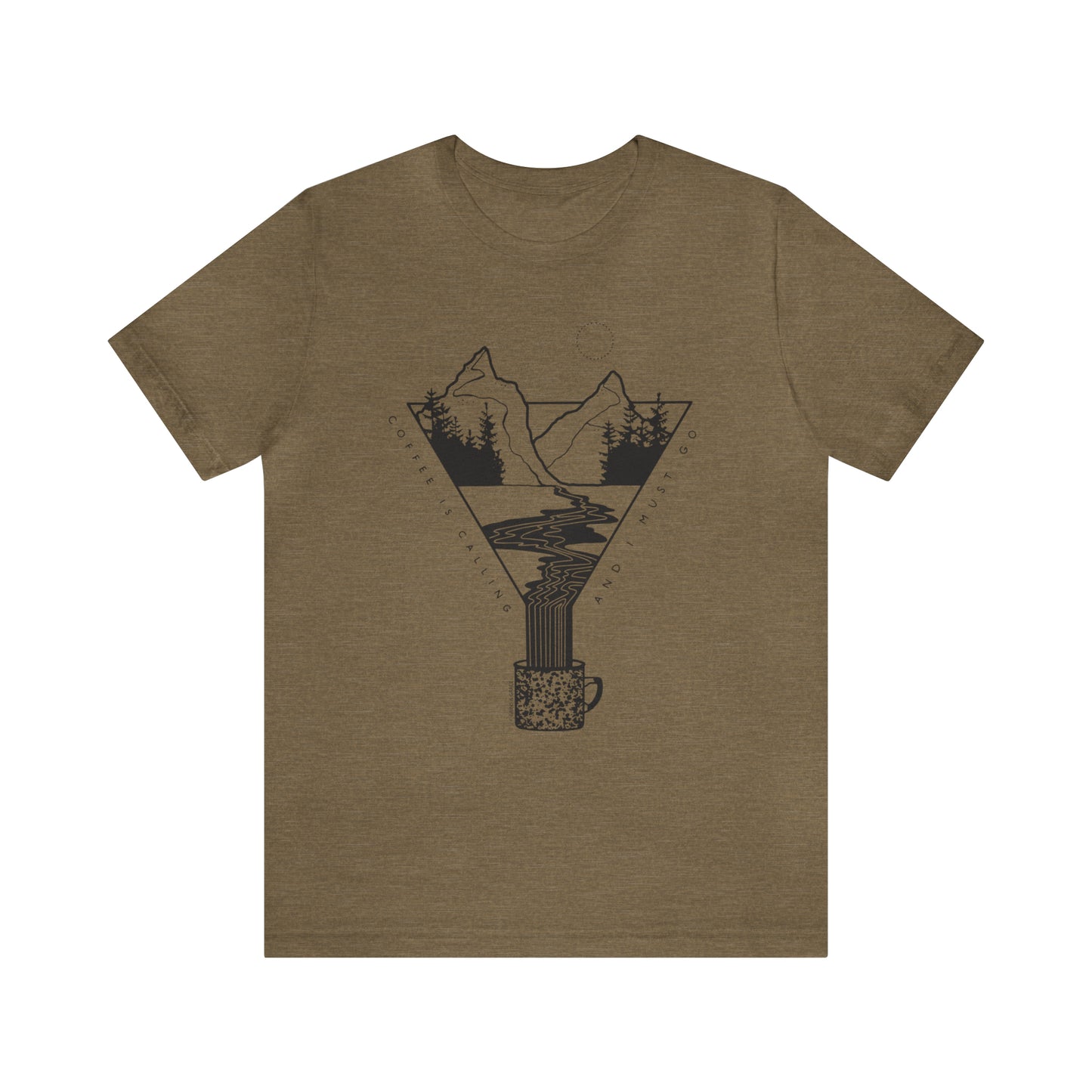 'COFFEE IS CALLING AND I MUST GO' UNISEX T-SHIRT | BLACK INK