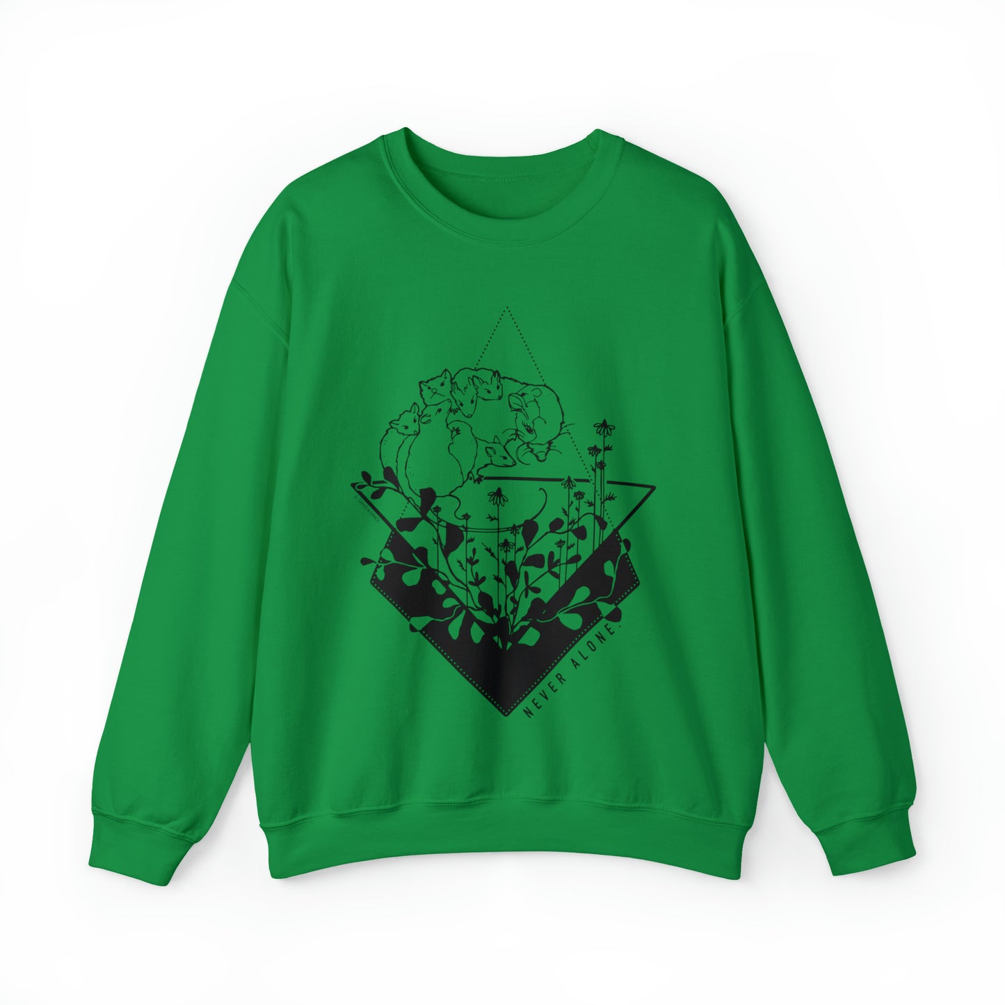 'NEVER ALONE' MOM SWEATSHIRT