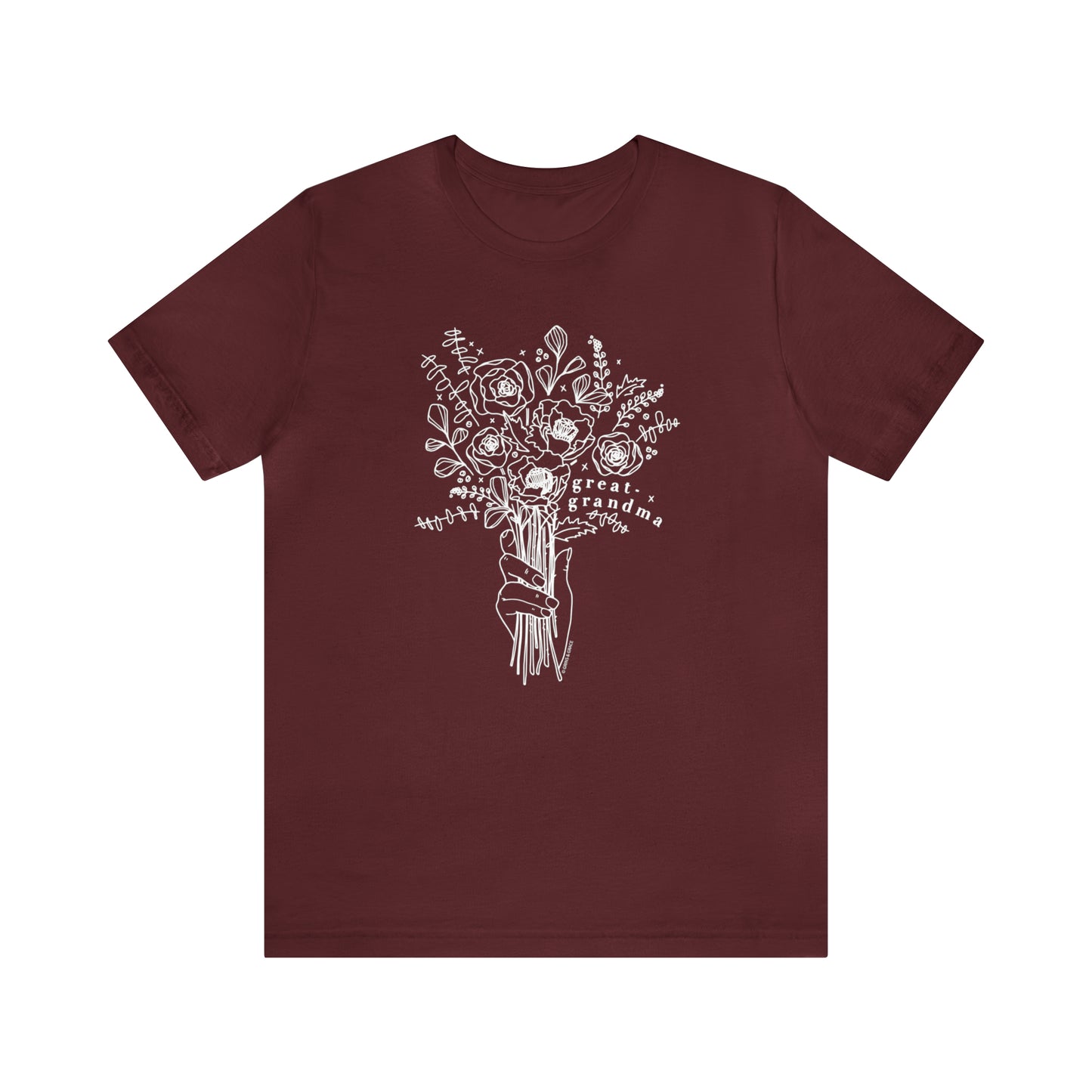 'GREAT-GRANDMA: PICKING WILD FLOWERS' GREAT-GRANDMA T-SHIRT