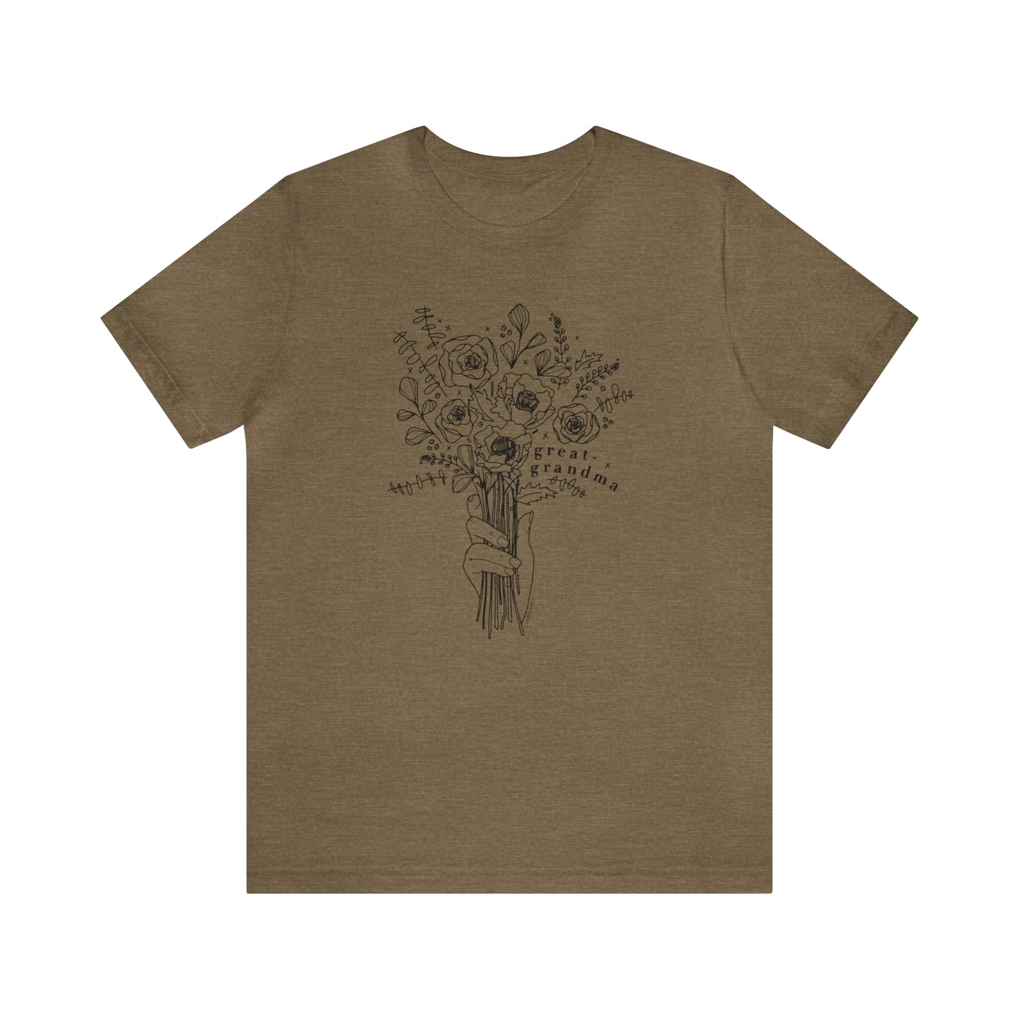 'GREAT-GRANDMA: PICKING WILD FLOWERS' GREAT-GRANDMA T-SHIRT