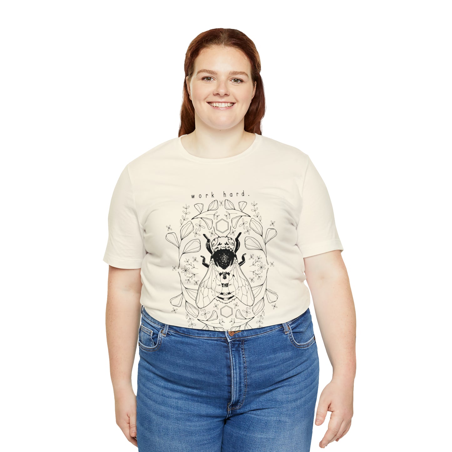 'WORK HARD. BE HUMBLE' WOMENS HONEYBEE T-SHIRT
