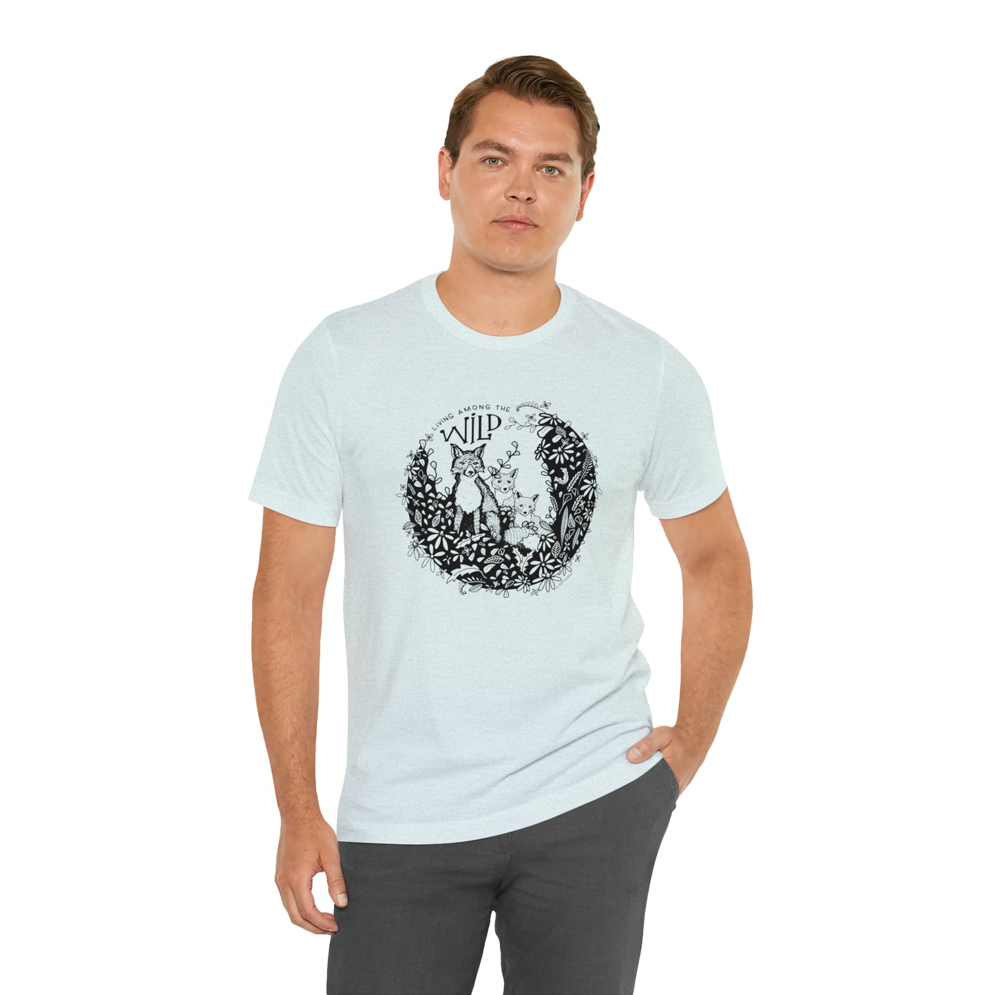 'LIVING AMONG THE WILD' MAMA FOX MOM T-SHIRT