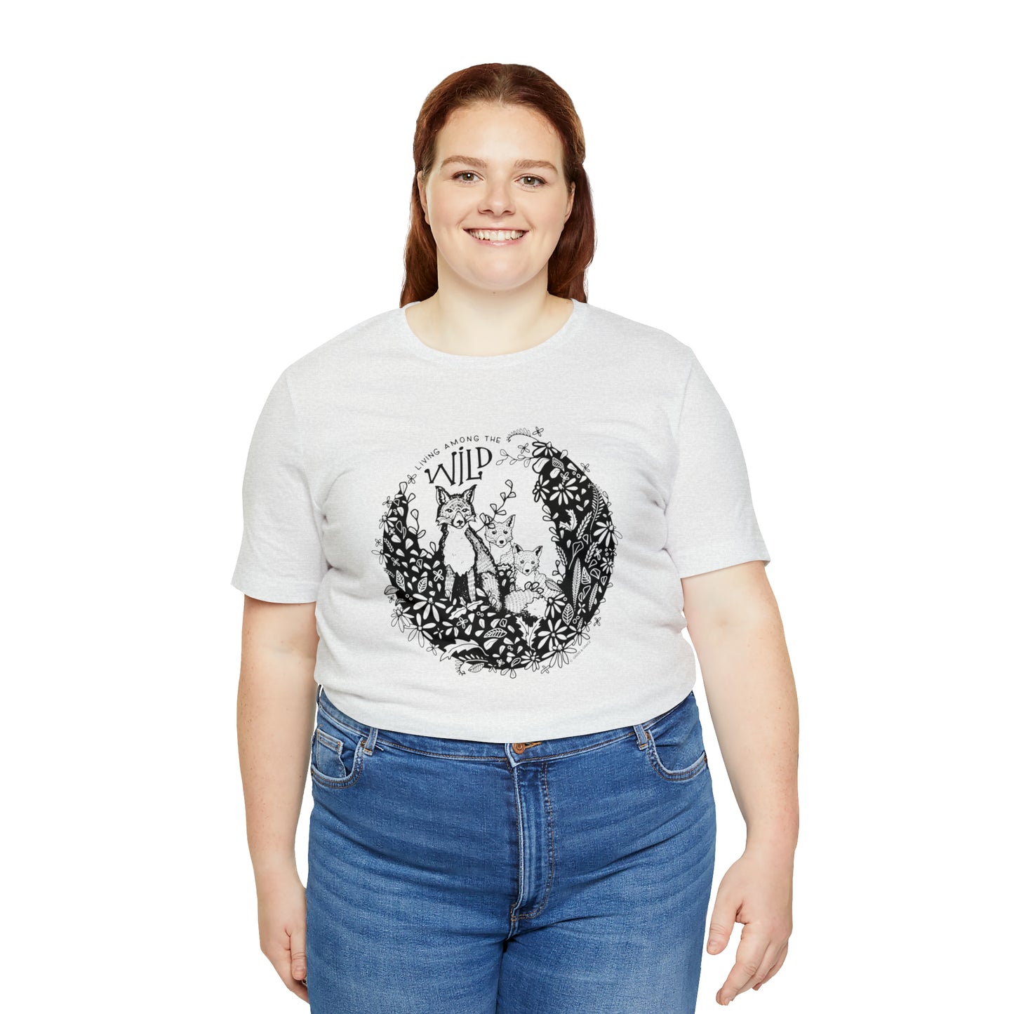 'LIVING AMONG THE WILD' MAMA FOX MOM T-SHIRT