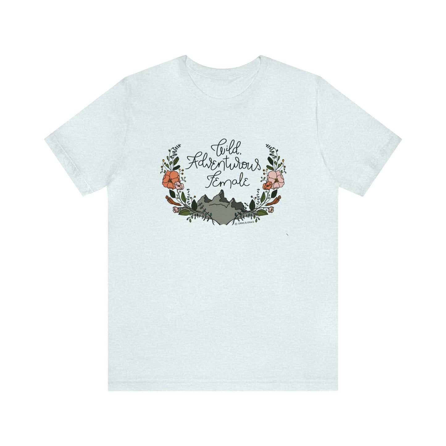 'WILD ADVENTUROUS FEMALE' WOMENS T-SHIRT | FULL COLOR INK