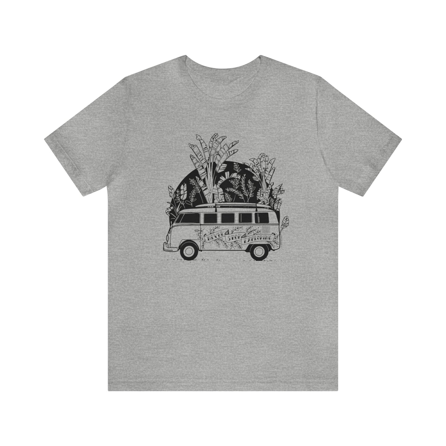 'NEVER STOP EXPLORING' VAN LIFE UNISEX T-SHIRT
