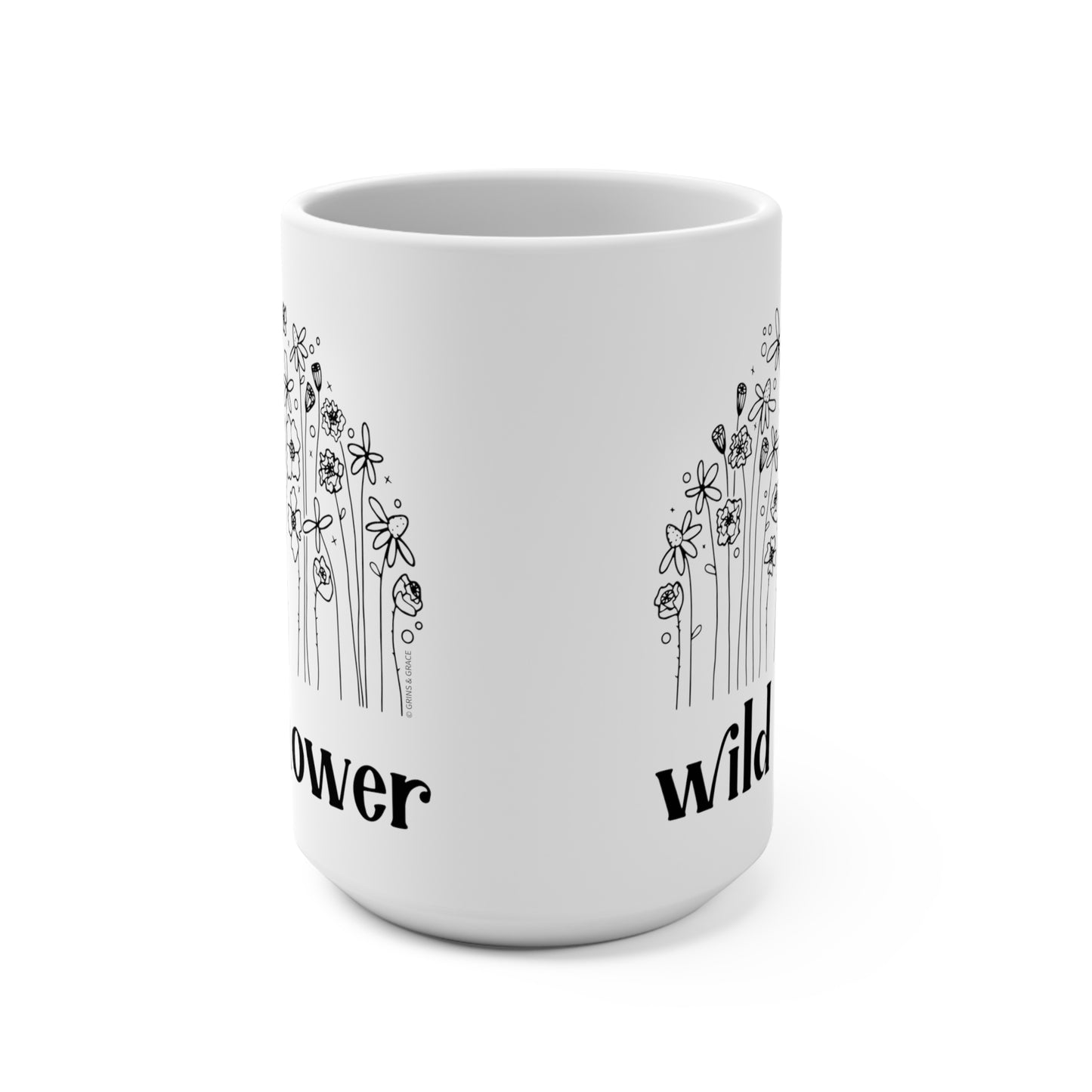 'WILD FLOWER' 15 OZ CERAMIC COFFEE MUG