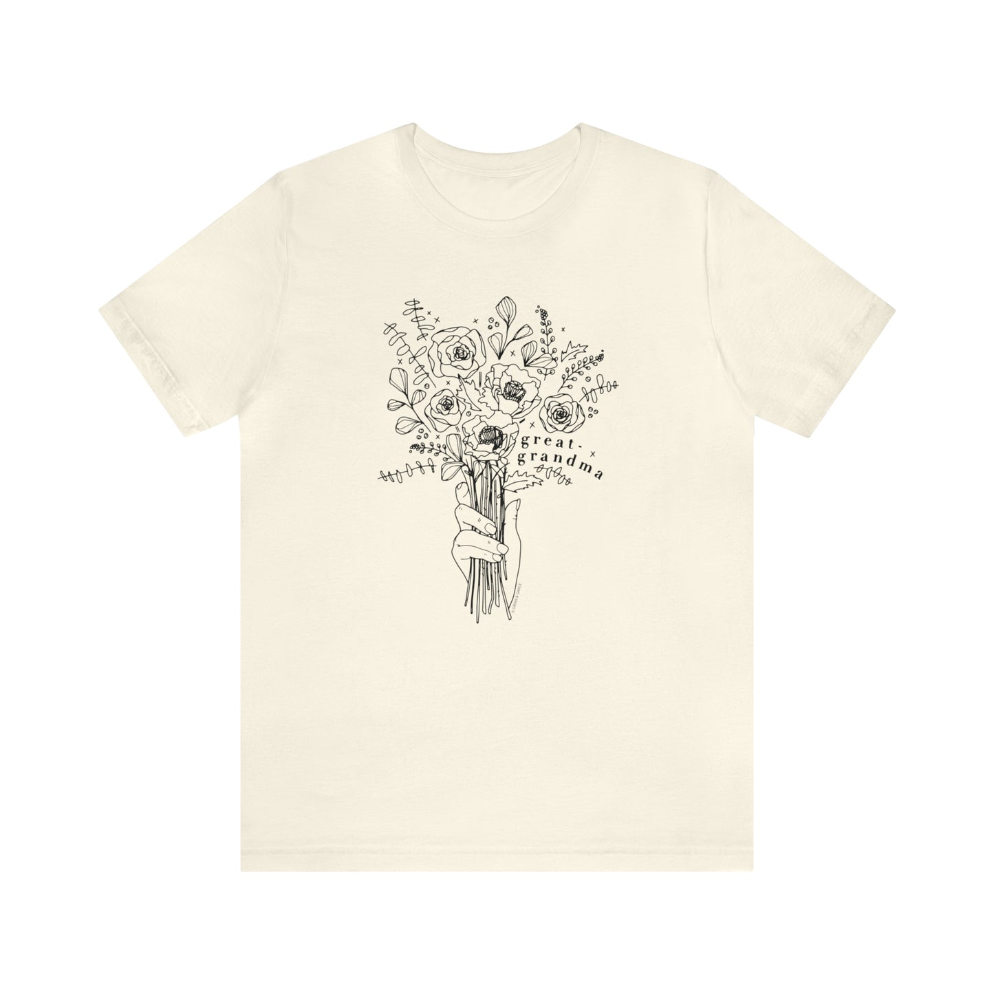 'GREAT-GRANDMA: PICKING WILD FLOWERS' GREAT-GRANDMA T-SHIRT