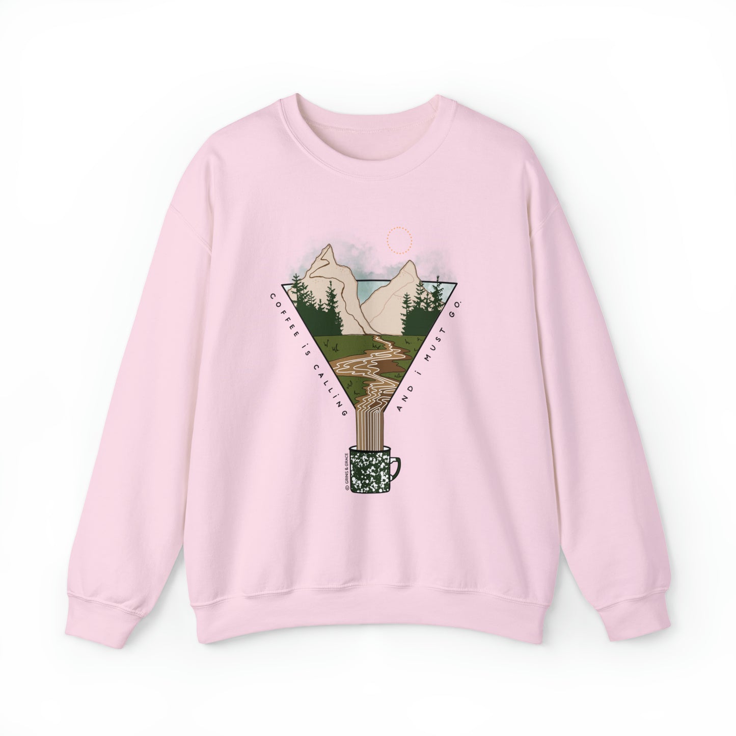 'COFFEE IS CALLING AND I MUST GO' UNISEX SWEATSHIRT | FULL COLOR