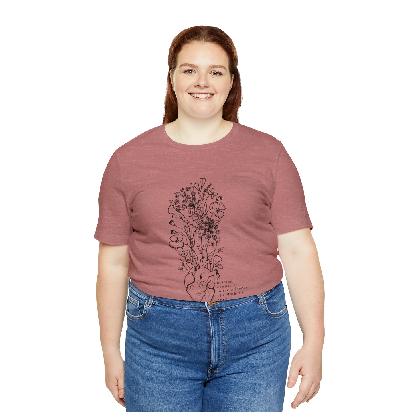 'THE WILDNESS OF A MOTHERS HEART' MAMA ANATOMICAL HEART MOM T-SHIRT