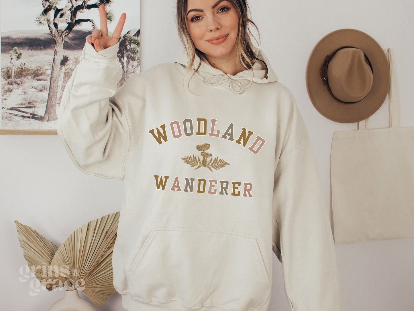 'WOODLAND WANDERER" WOMENS HOODIE | FULL COLOR