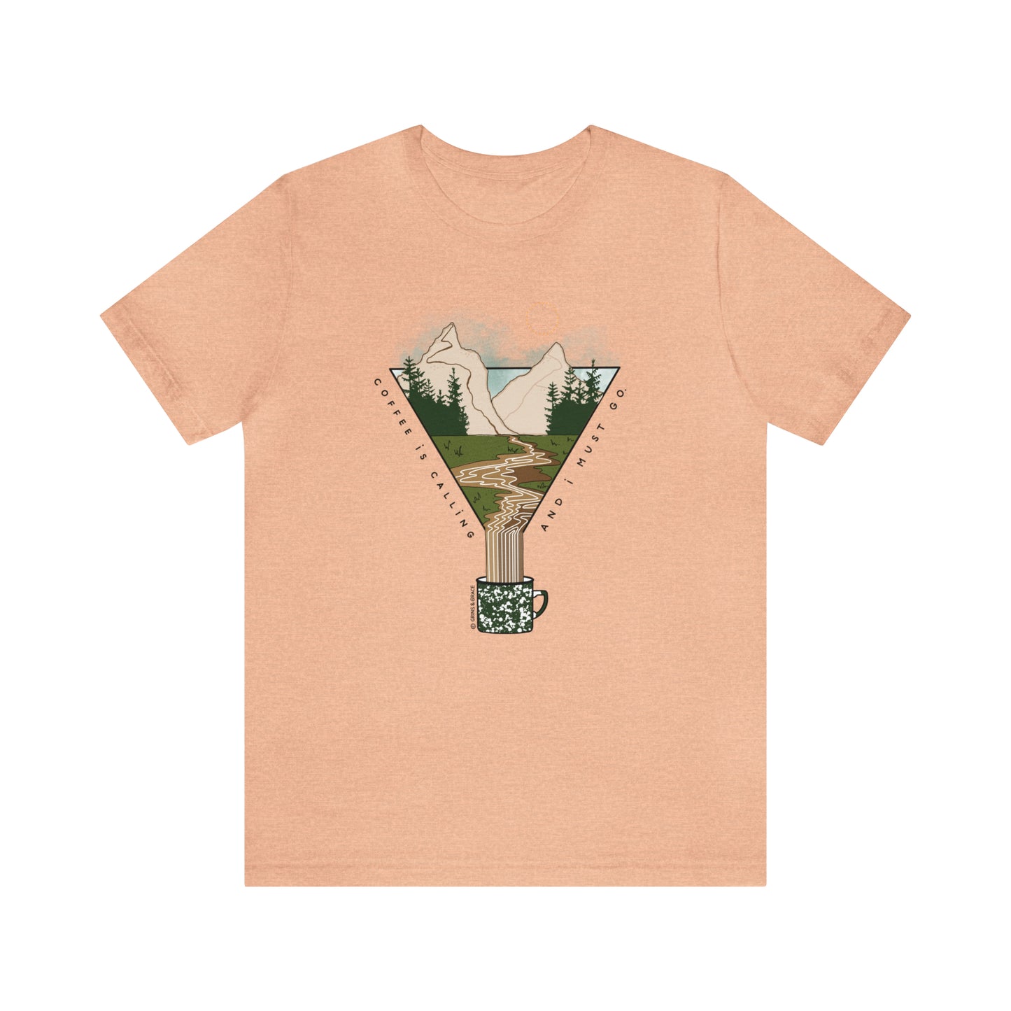 'COFFEE IS CALLING AND I MUST GO' UNISEX T-SHIRT | FULL COLOR