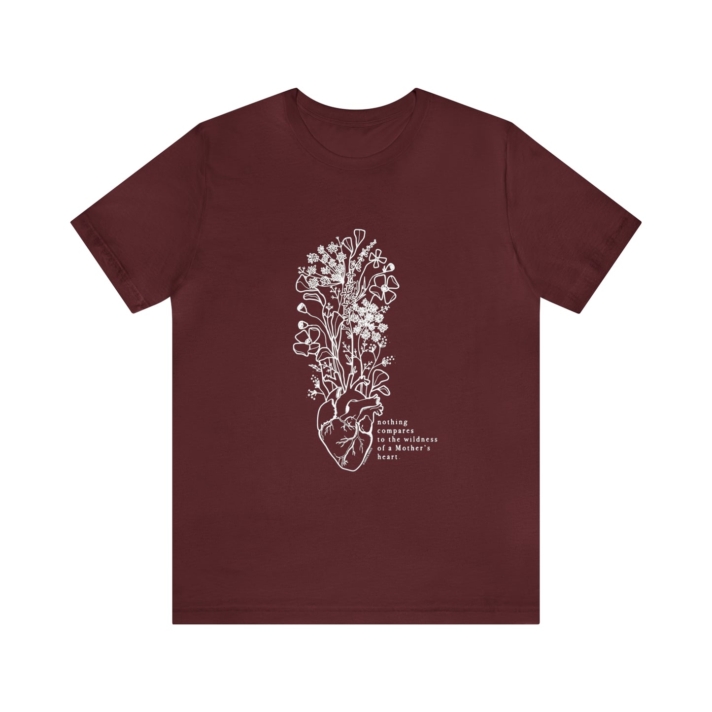'THE WILDNESS OF A MOTHERS HEART' MAMA ANATOMICAL HEART MOM T-SHIRT
