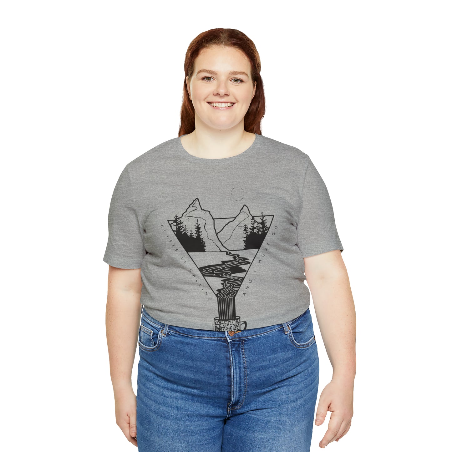 'COFFEE IS CALLING AND I MUST GO' UNISEX T-SHIRT | BLACK INK