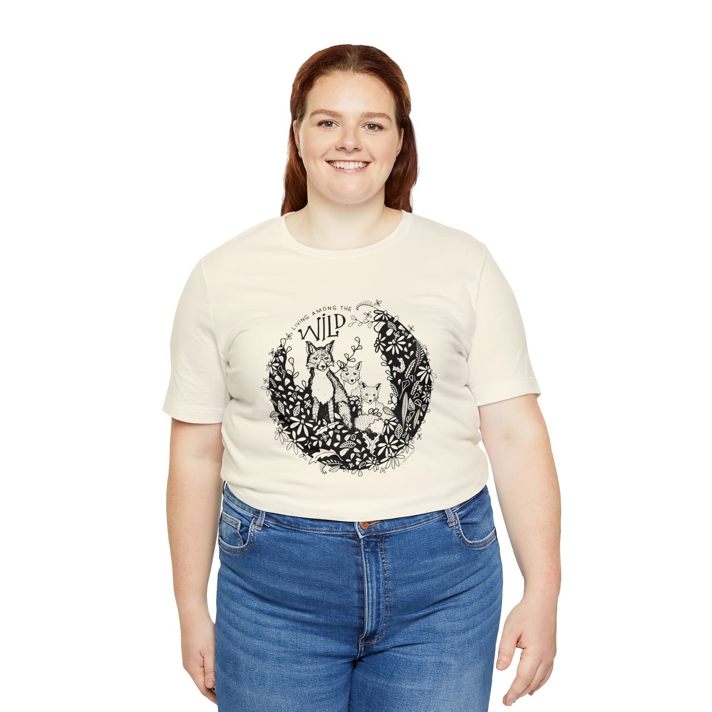 'LIVING AMONG THE WILD' MAMA FOX MOM T-SHIRT