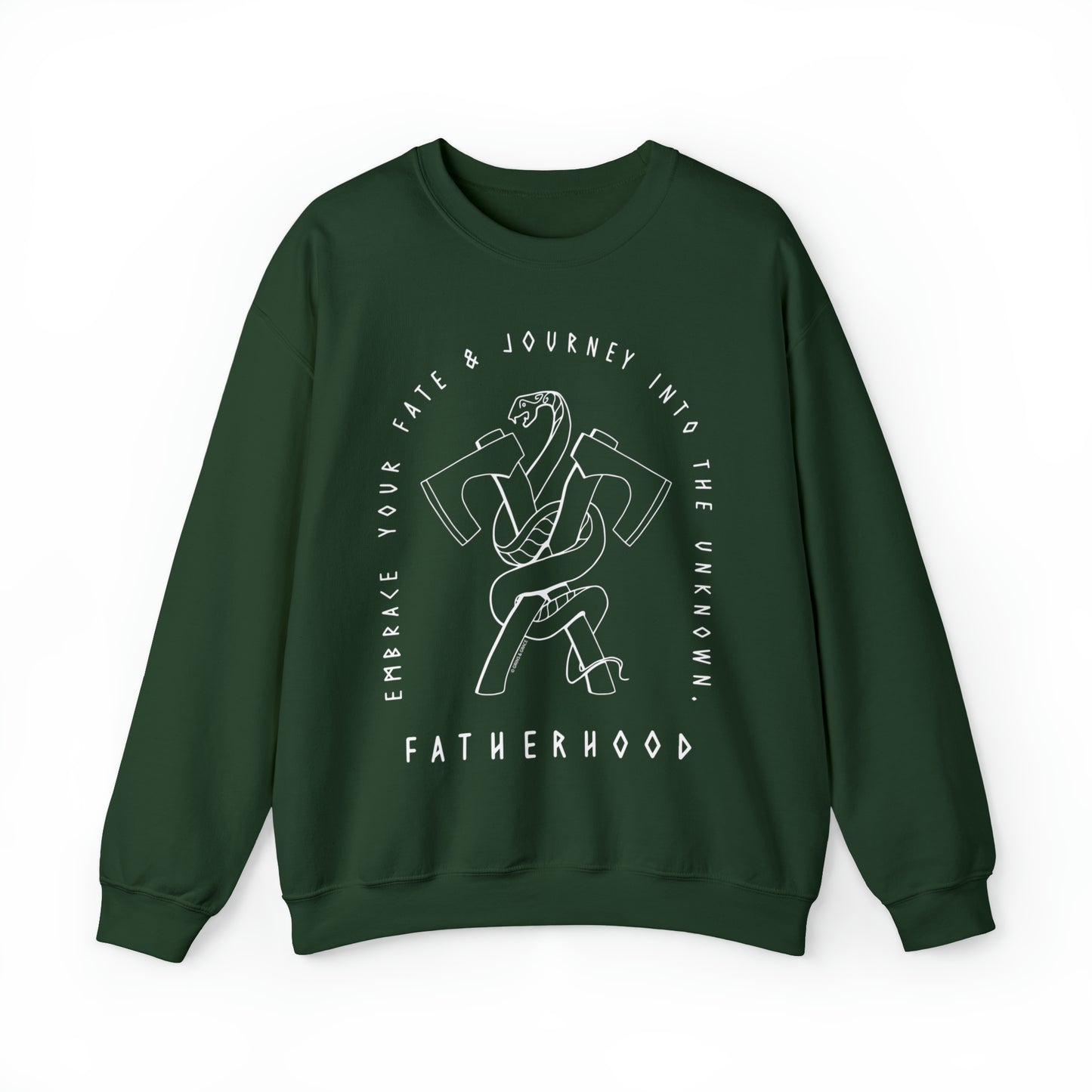 'FATHERHOOD: ACCEPT YOUR FATE & JOURNEY INTO THE UNKOWN' DAD SWEATSHIRT