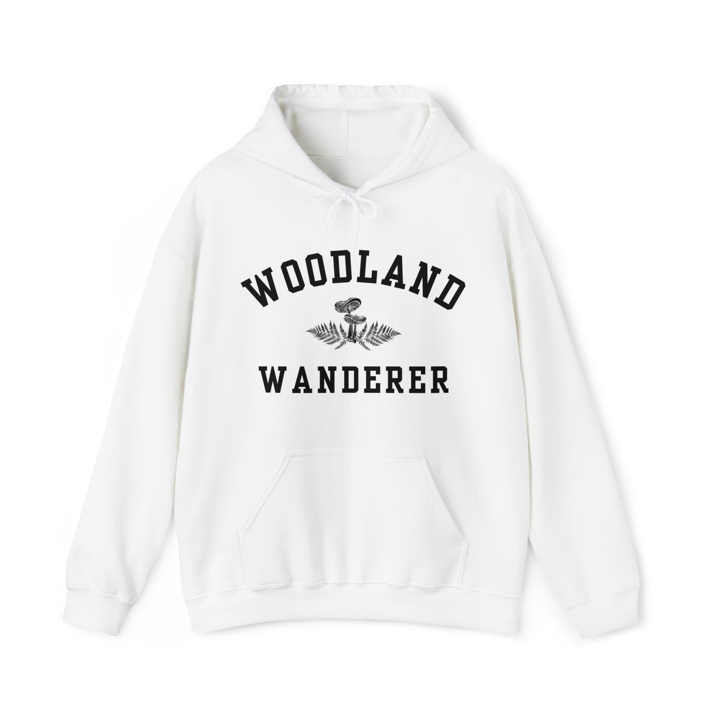 'WOODLAND WANDERER' WOMENS HOODIE | BLACK & WHITE