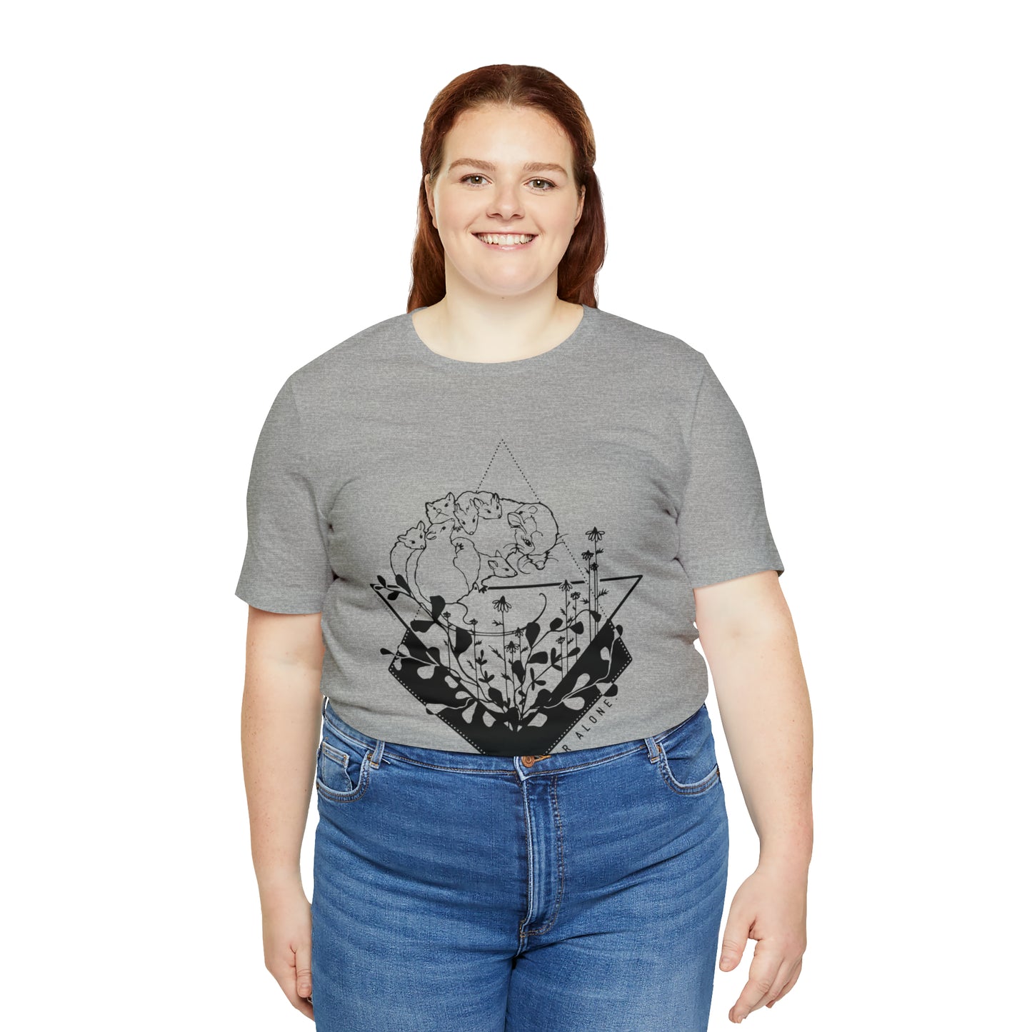 'NEVER ALONE' MAMA OPPOSUM MOM T-SHIRT