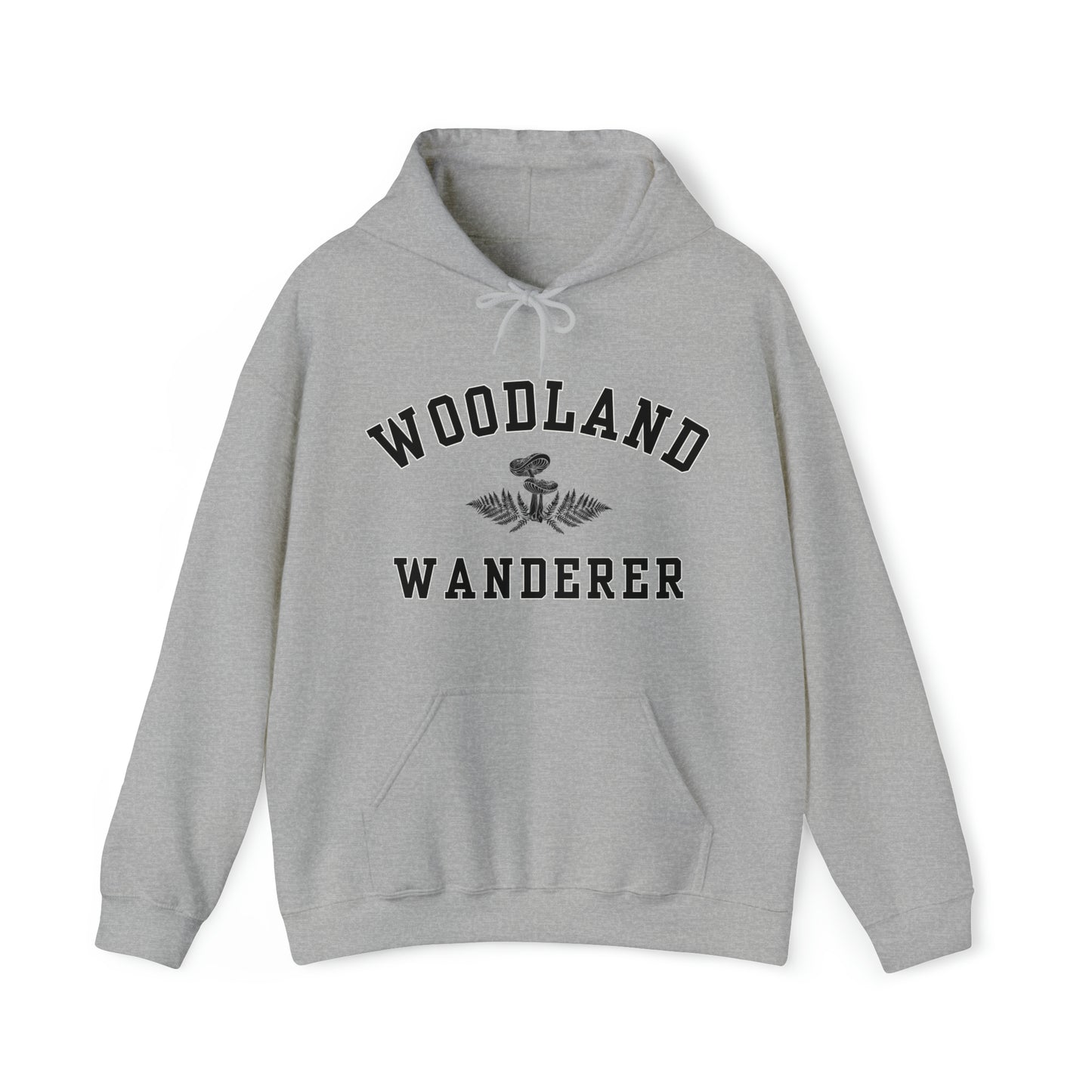'WOODLAND WANDERER' WOMENS HOODIE | BLACK & WHITE