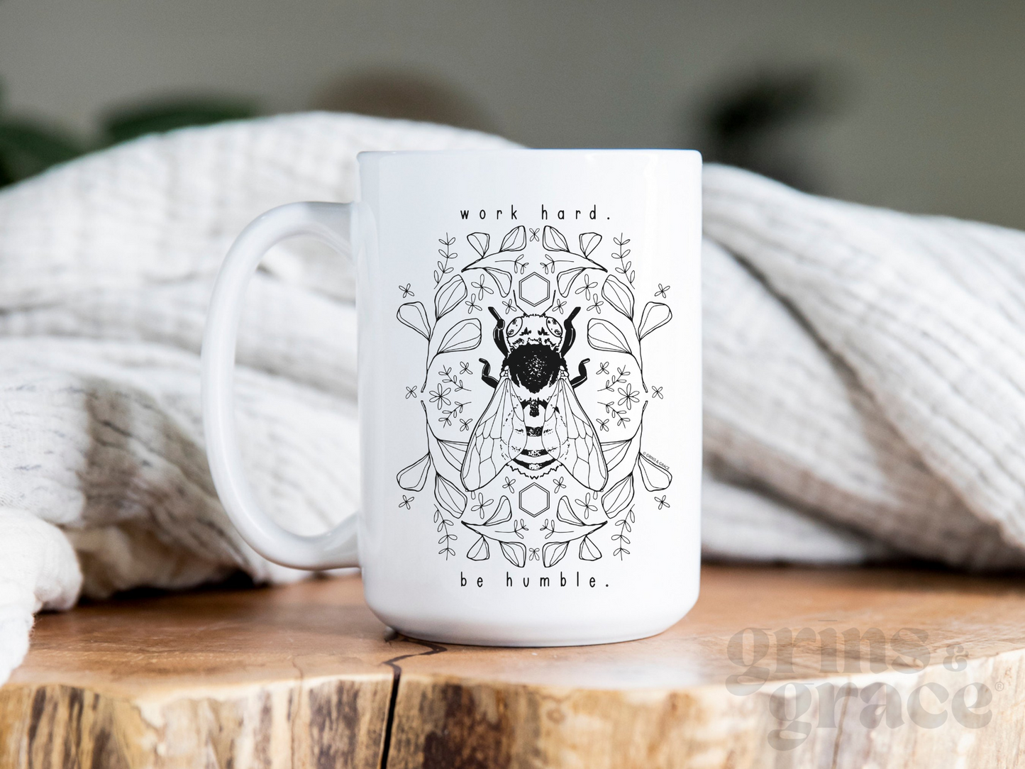 'WORK HARD, BE HUMBLE' 15 OZ COFFEE MUG