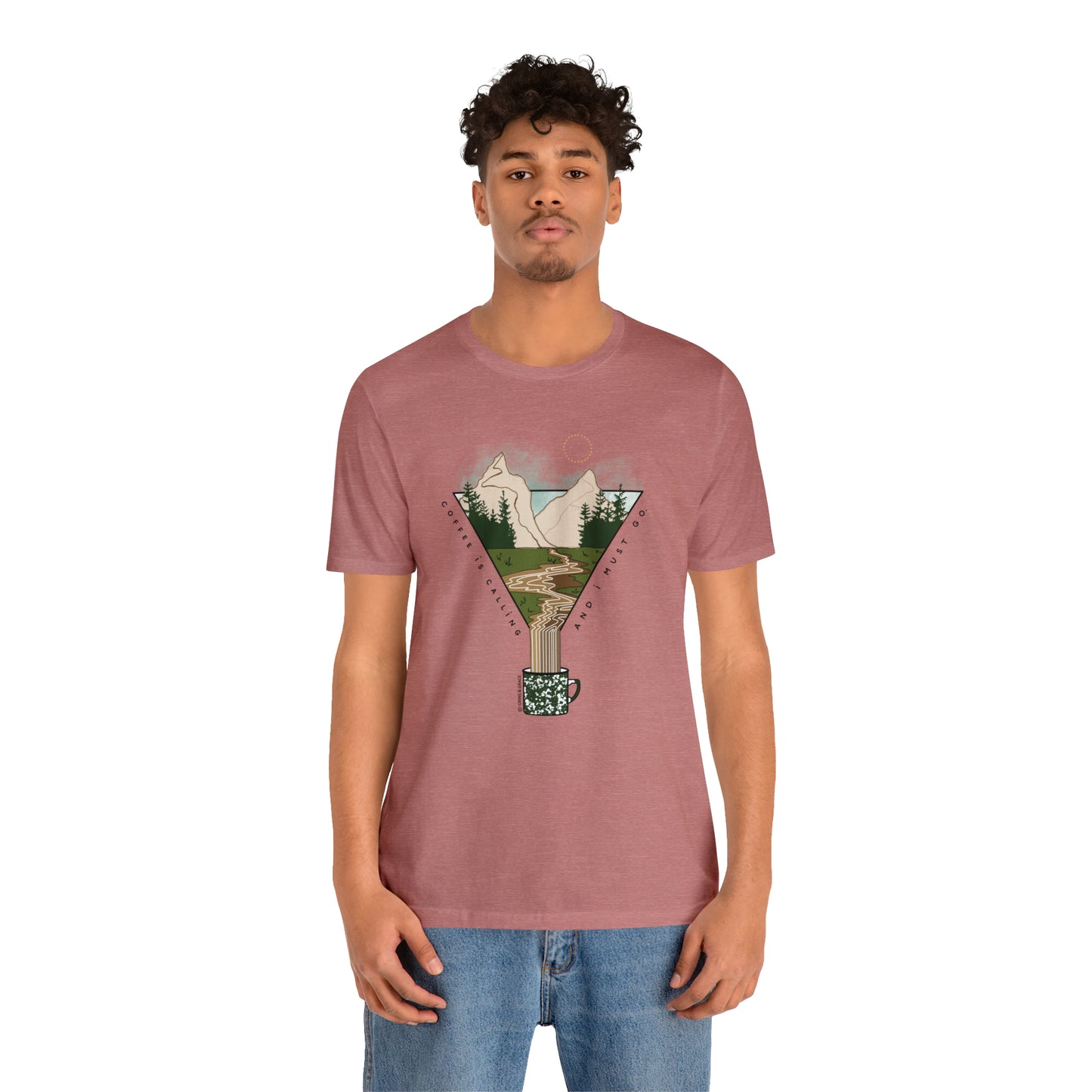 'COFFEE IS CALLING AND I MUST GO' UNISEX T-SHIRT | FULL COLOR