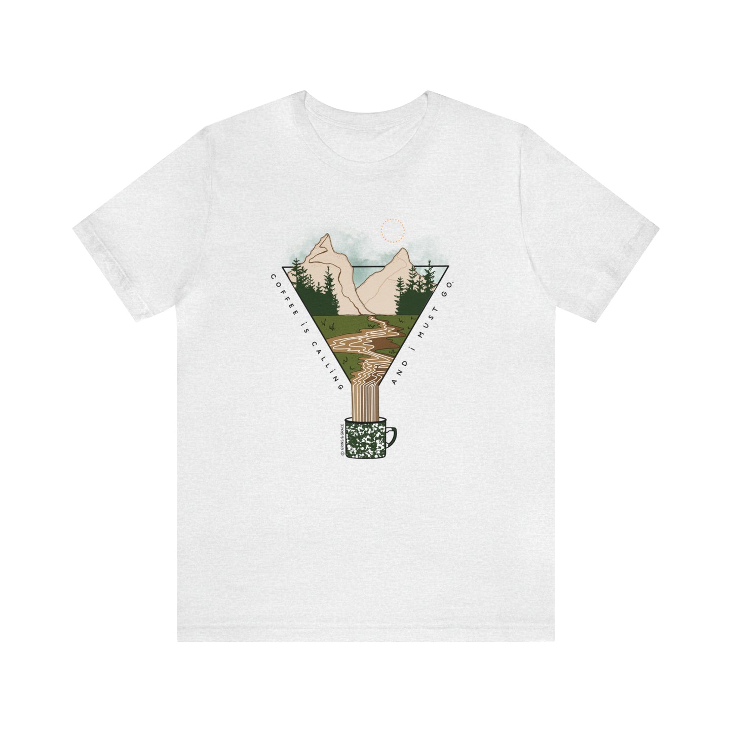 'COFFEE IS CALLING AND I MUST GO' UNISEX T-SHIRT | FULL COLOR