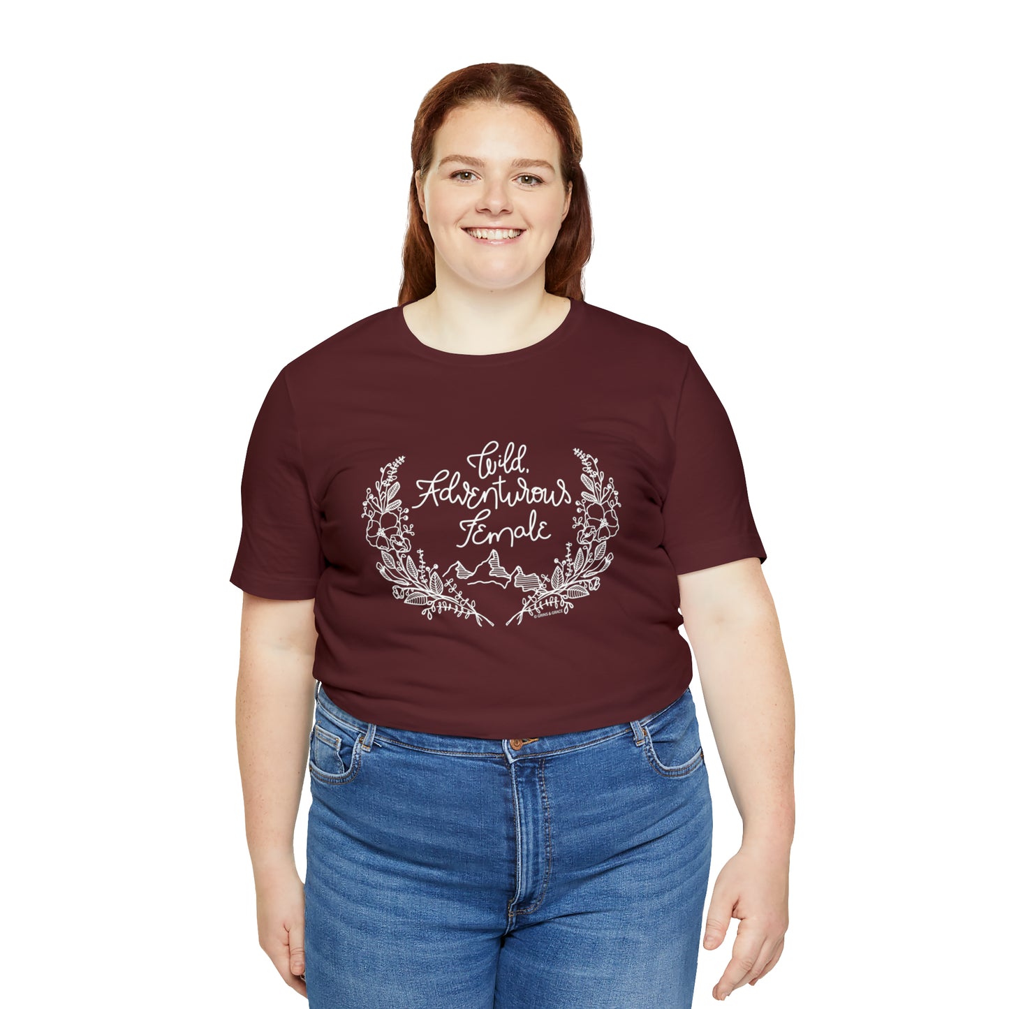 'WILD ADVENTUROUS FEMALE' WOMENS T-SHIRT