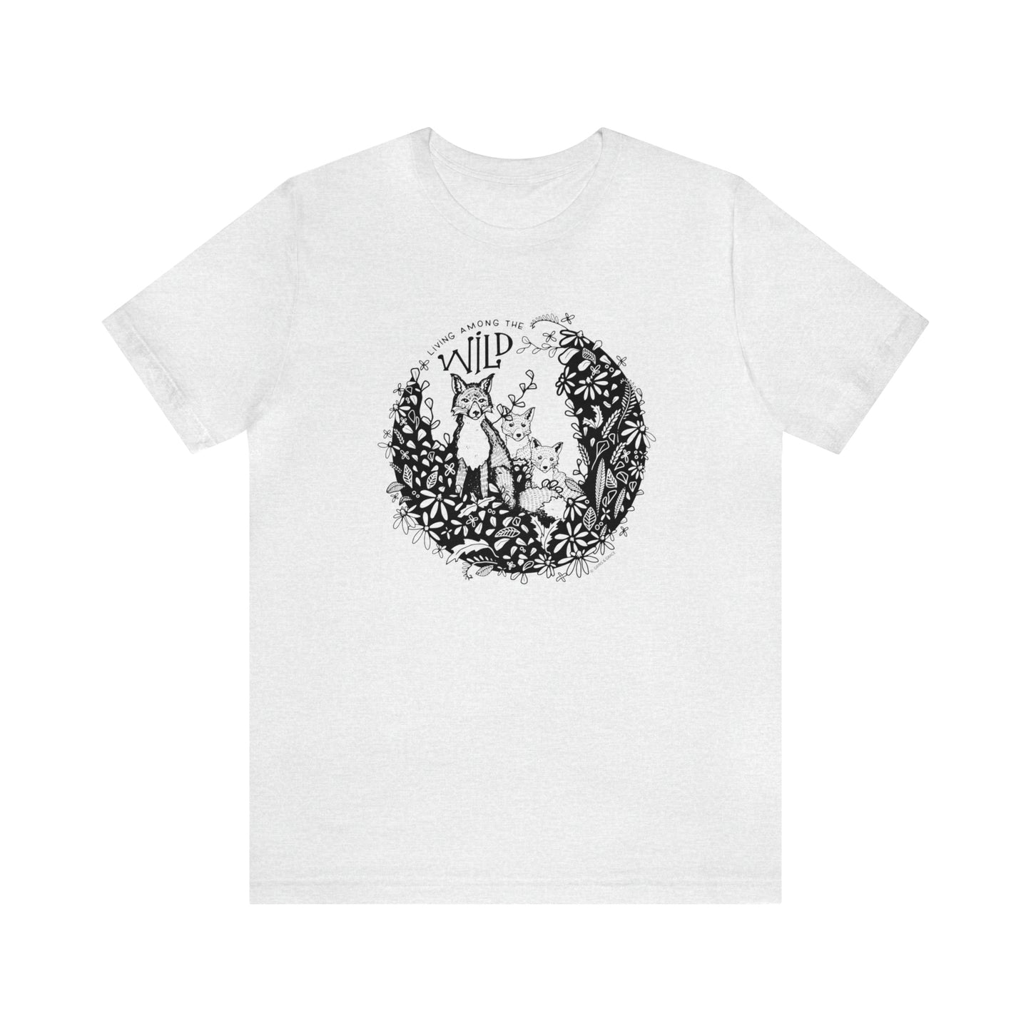 'LIVING AMONG THE WILD' MAMA FOX MOM T-SHIRT