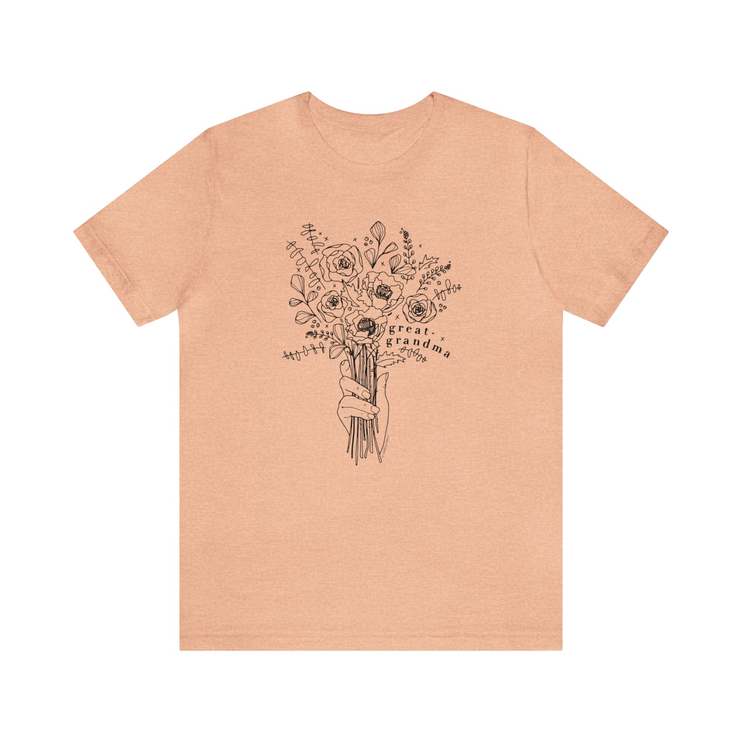 'GREAT-GRANDMA: PICKING WILD FLOWERS' GREAT-GRANDMA T-SHIRT