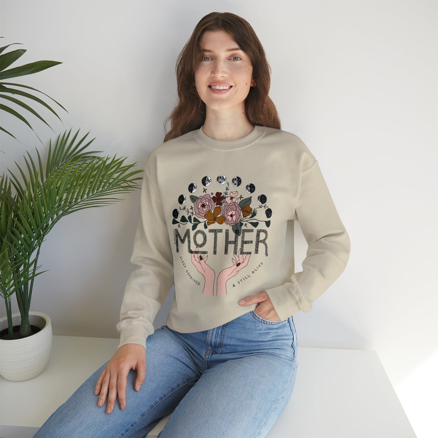 'MOTHER: SLEEP DEPRIVED + STILL ALIVE' MOM SWEATSHIRT