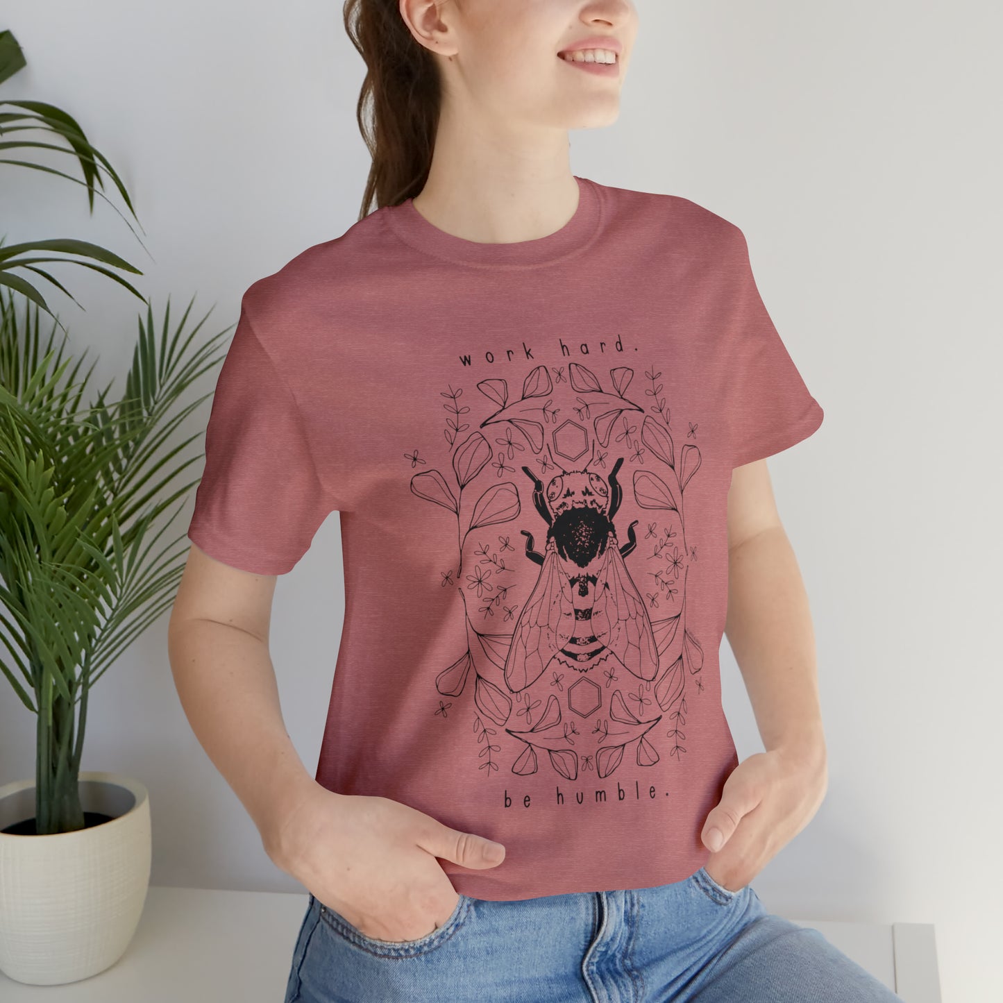 'WORK HARD. BE HUMBLE' WOMENS HONEYBEE T-SHIRT