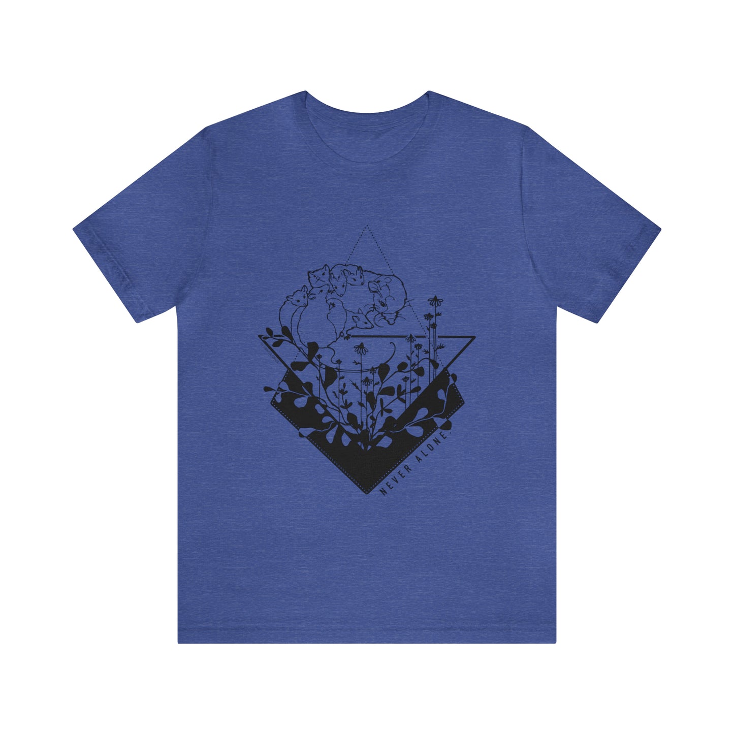 'NEVER ALONE' MAMA OPPOSUM MOM T-SHIRT