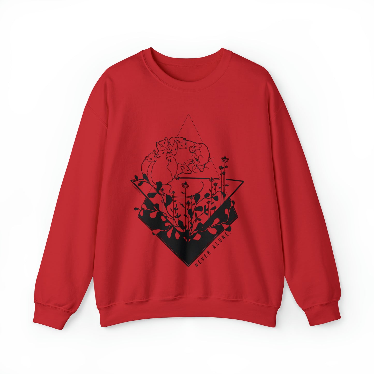 'NEVER ALONE' MOM SWEATSHIRT