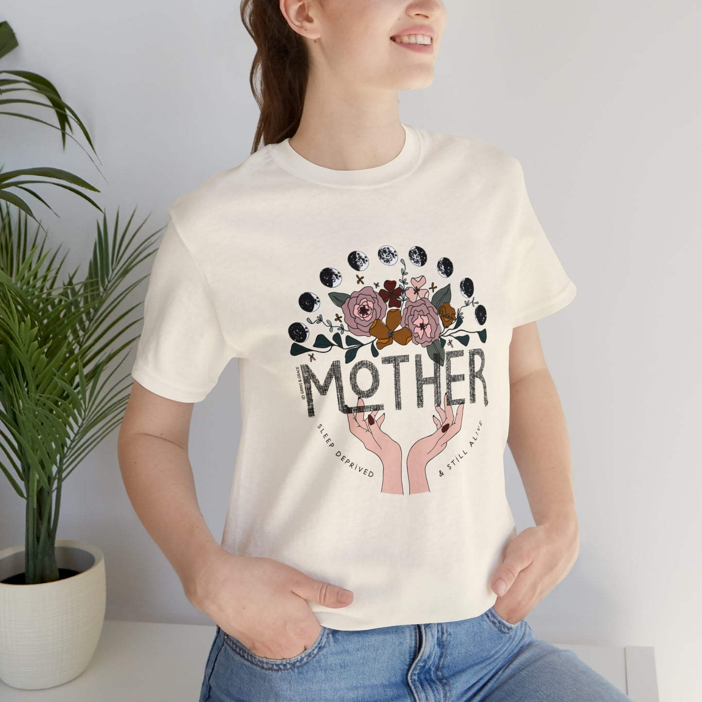 'MOTHER: SLEEP DEPRIVED + STILL ALIVE' MOM T-SHIRT | FULL COLOR INK