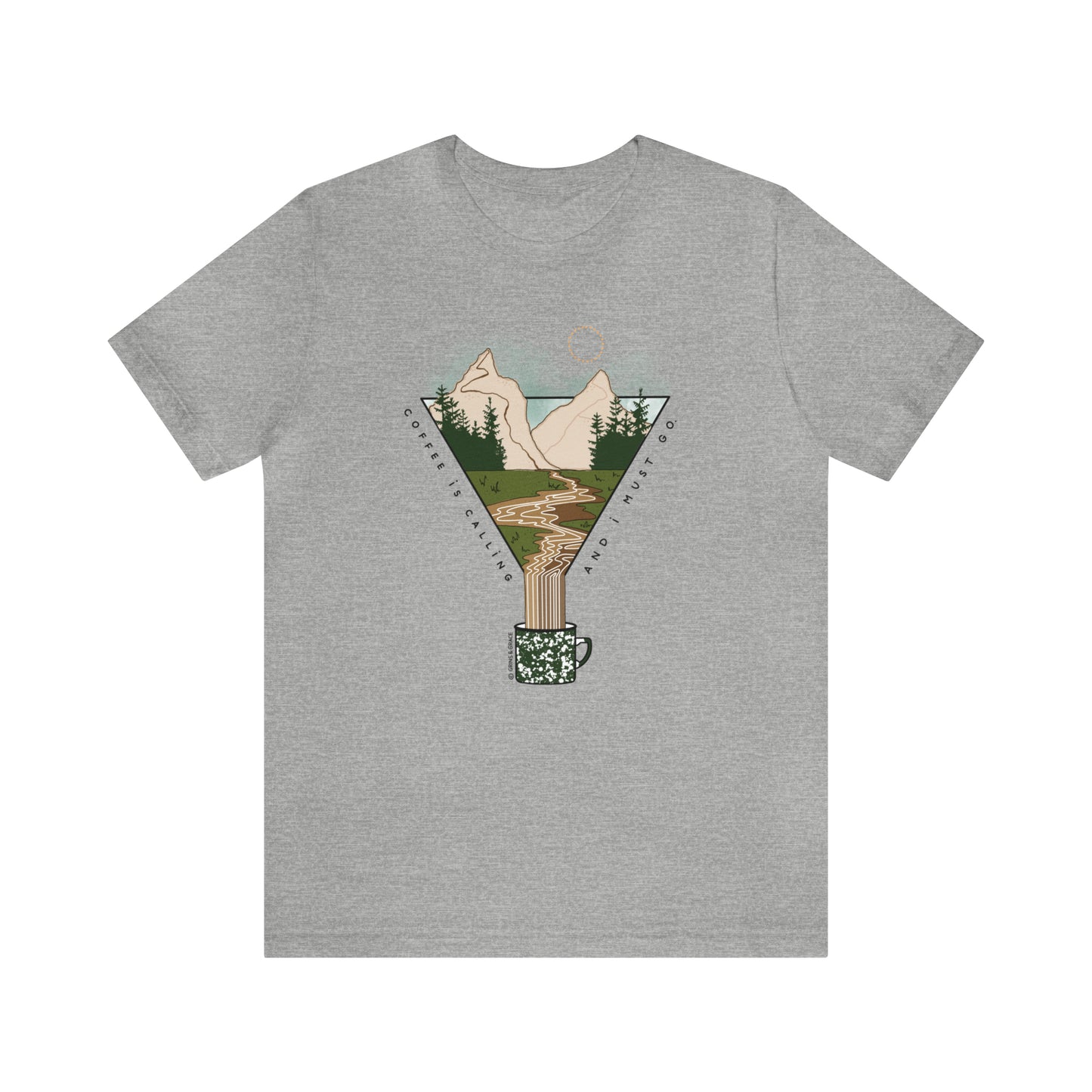 'COFFEE IS CALLING AND I MUST GO' UNISEX T-SHIRT | FULL COLOR