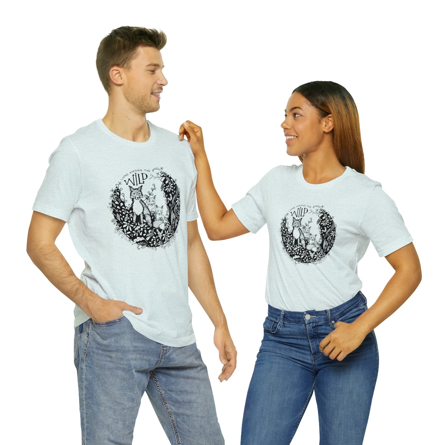 'LIVING AMONG THE WILD' MAMA FOX MOM T-SHIRT