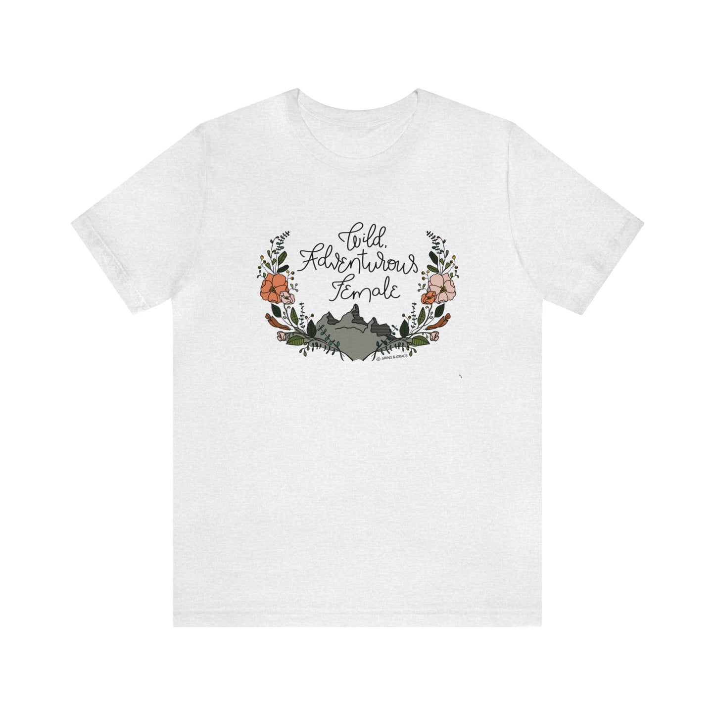 'WILD ADVENTUROUS FEMALE' WOMENS T-SHIRT | FULL COLOR INK